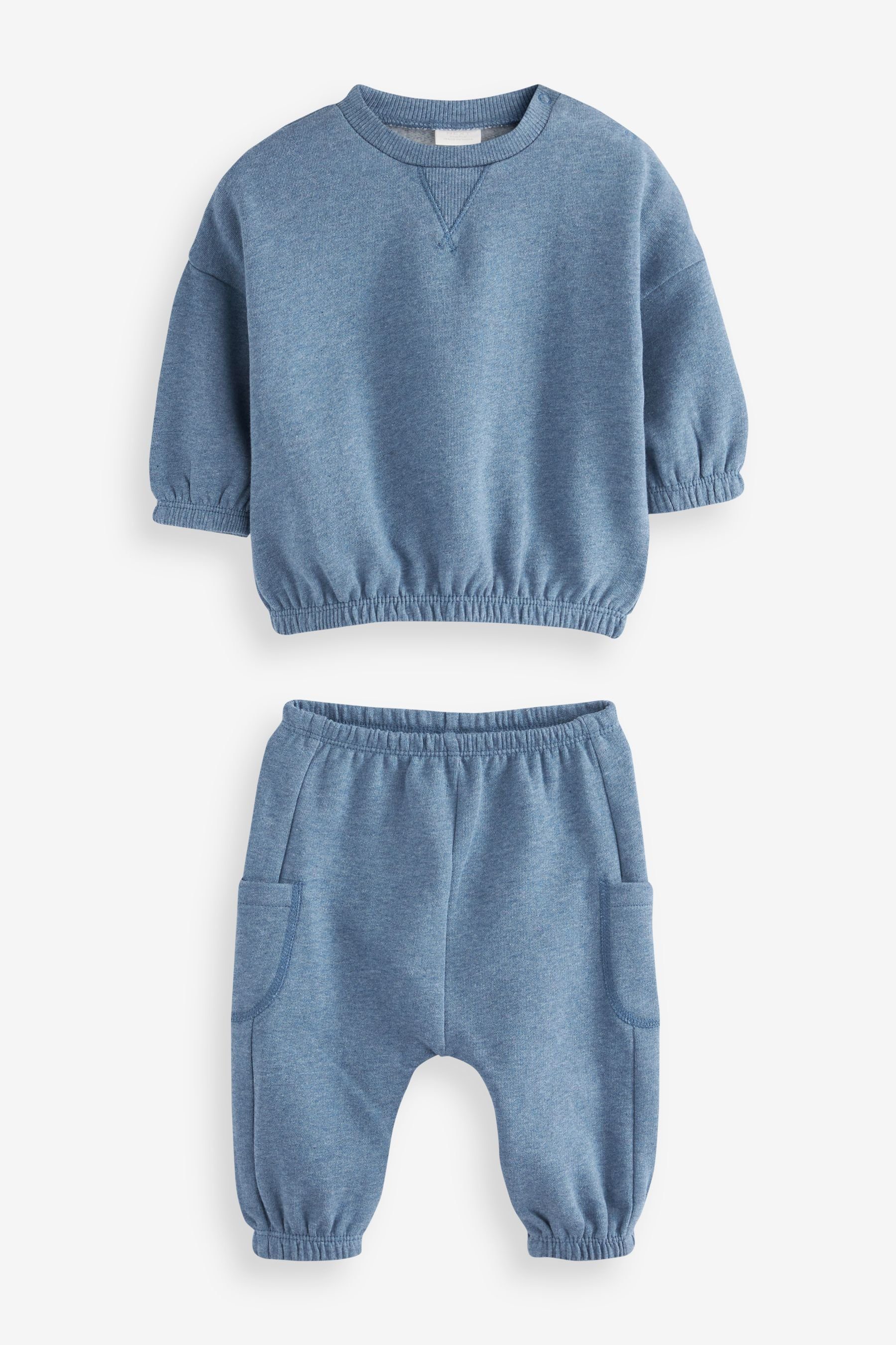 Set Sweatshirt Sweatanzug und mit Baby Jogginghose, Blue (6-tlg) 6er-Pack Next