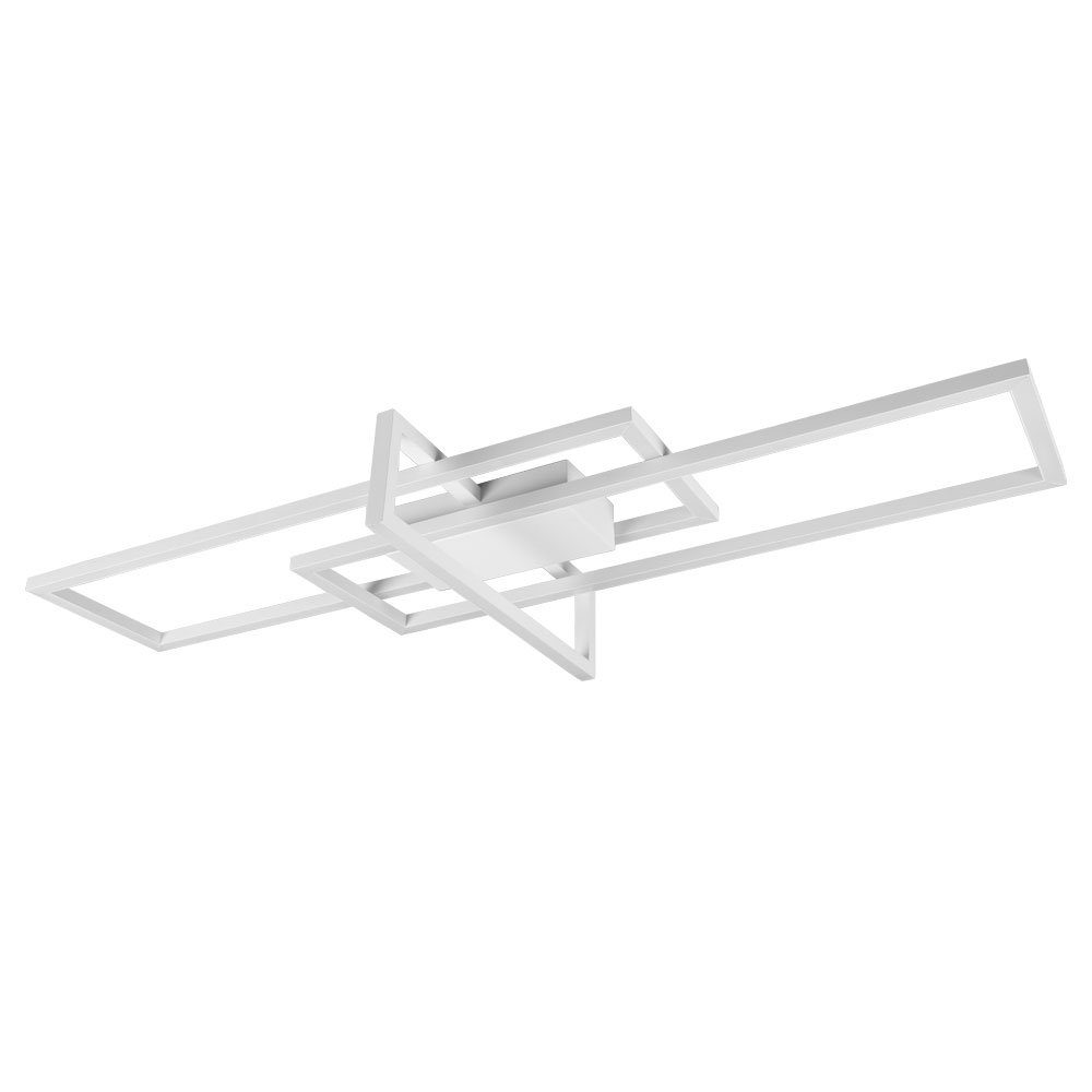 TRIO Leuchten LED Deckenleuchte, LED-Leuchtmittel fest verbaut, Neutralweiß, Deckenlampe eckig Deckenlampe dimmbar Lichtschalter Wohnzimmerleuchte