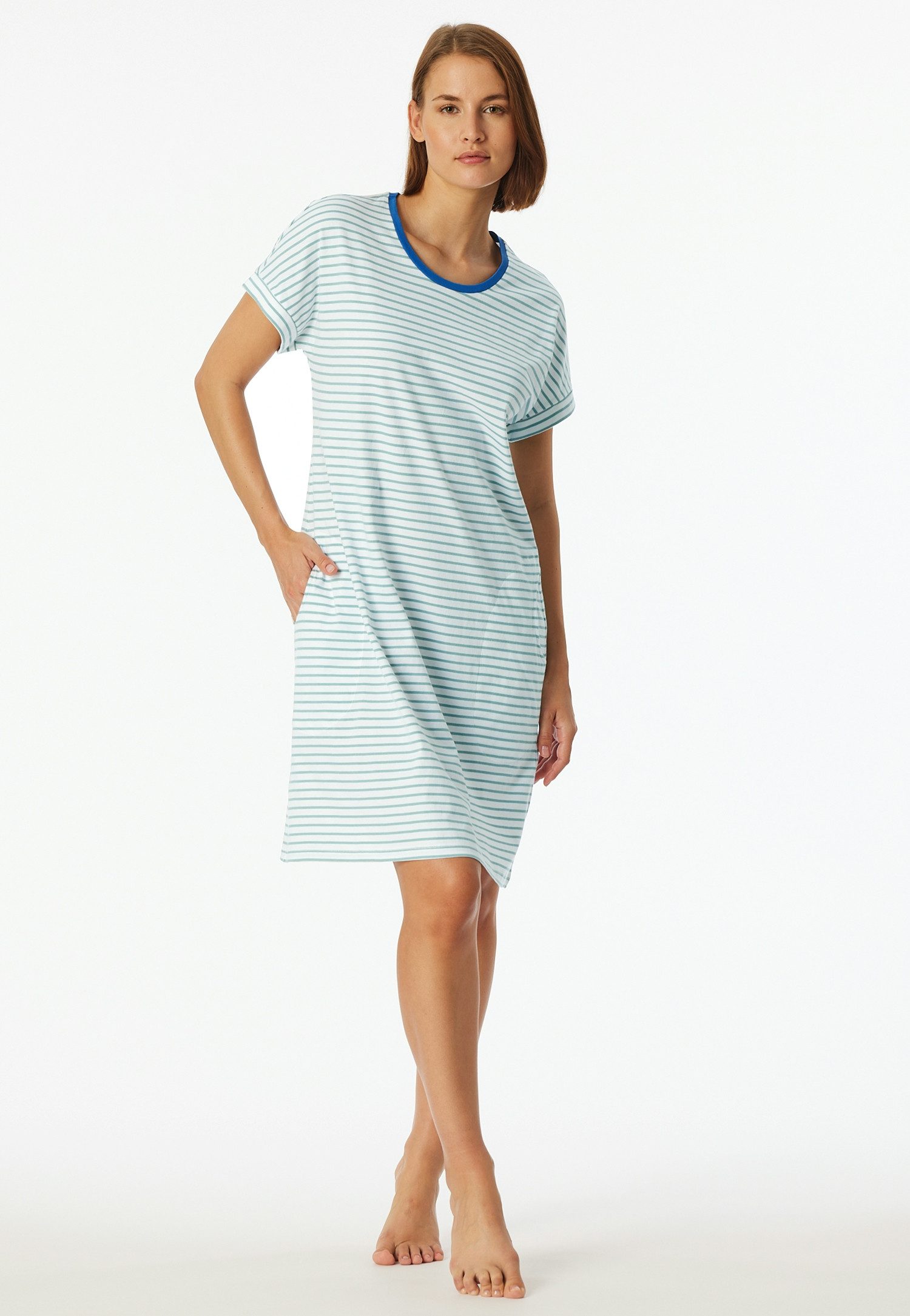 Schiesser Nachthemd Nachthemd kurzarm, 95 cm günstig online kaufen