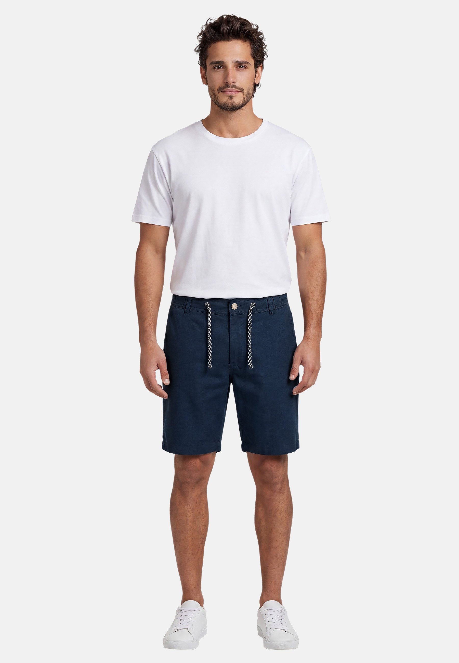 INDICODE Shorts Indicode InBow Herren Shorts B794 INBow – Herren Sommer-Shorts aus Leinen-Baumwoll-Mix