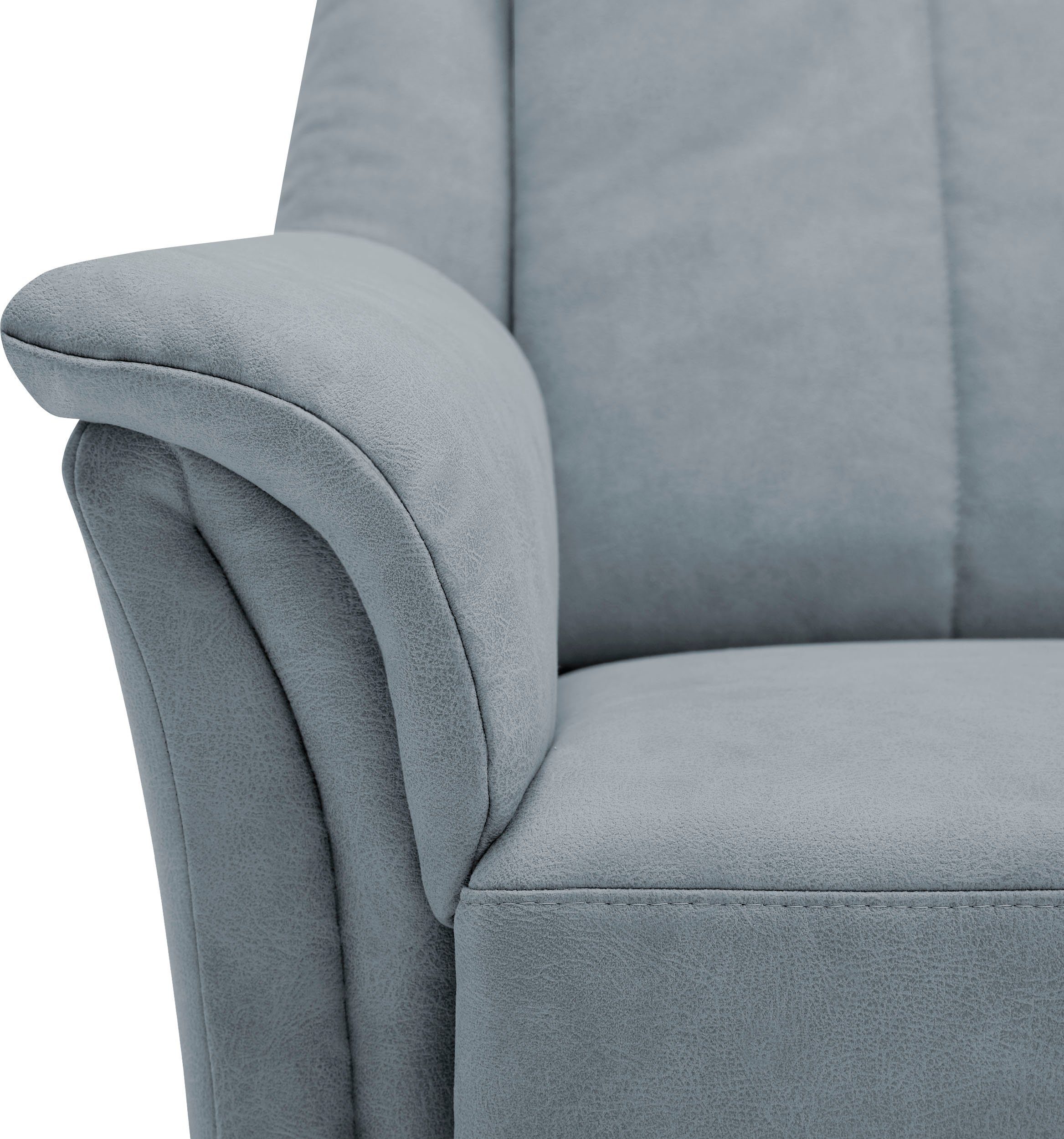 VILLA BECK Sessel Kopfteilverstellung, cm, und Lugano, 3-tlg), Sitzhöhe (Set, 46 Polstergarnitur 2x 3-Sitzer in