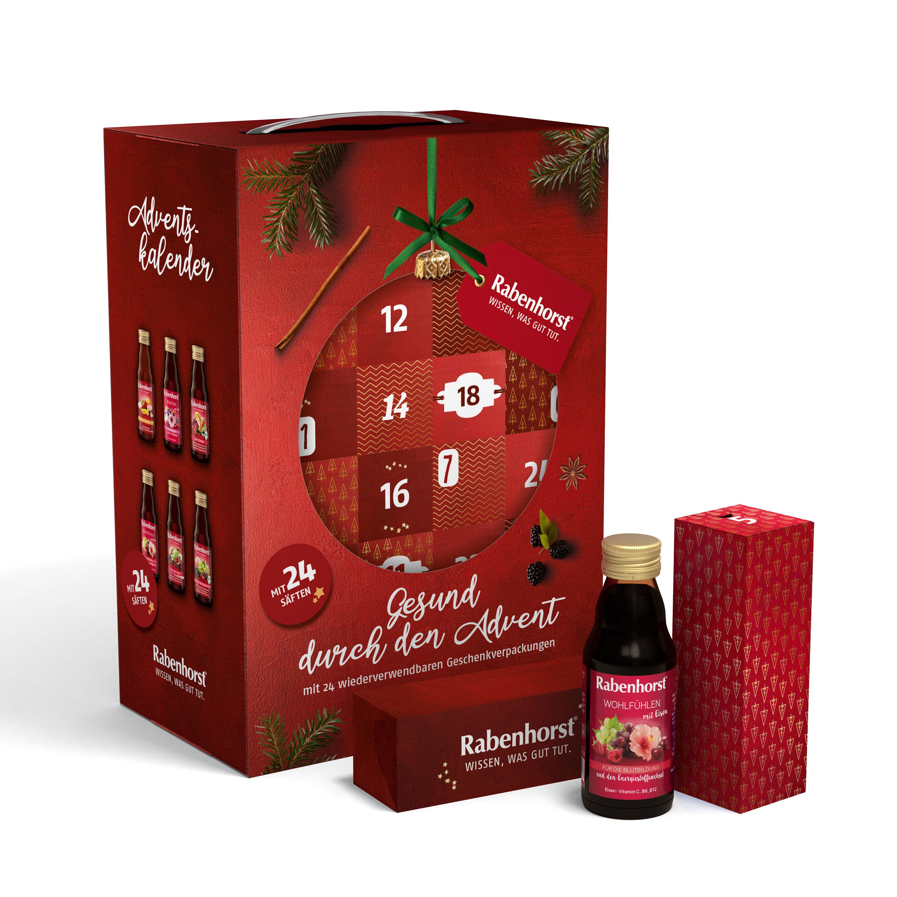 Haus Rabenhorst Lebensmittel-Adventskalender RABENHORST Adventskalender 2026 (24 x 125 ml)