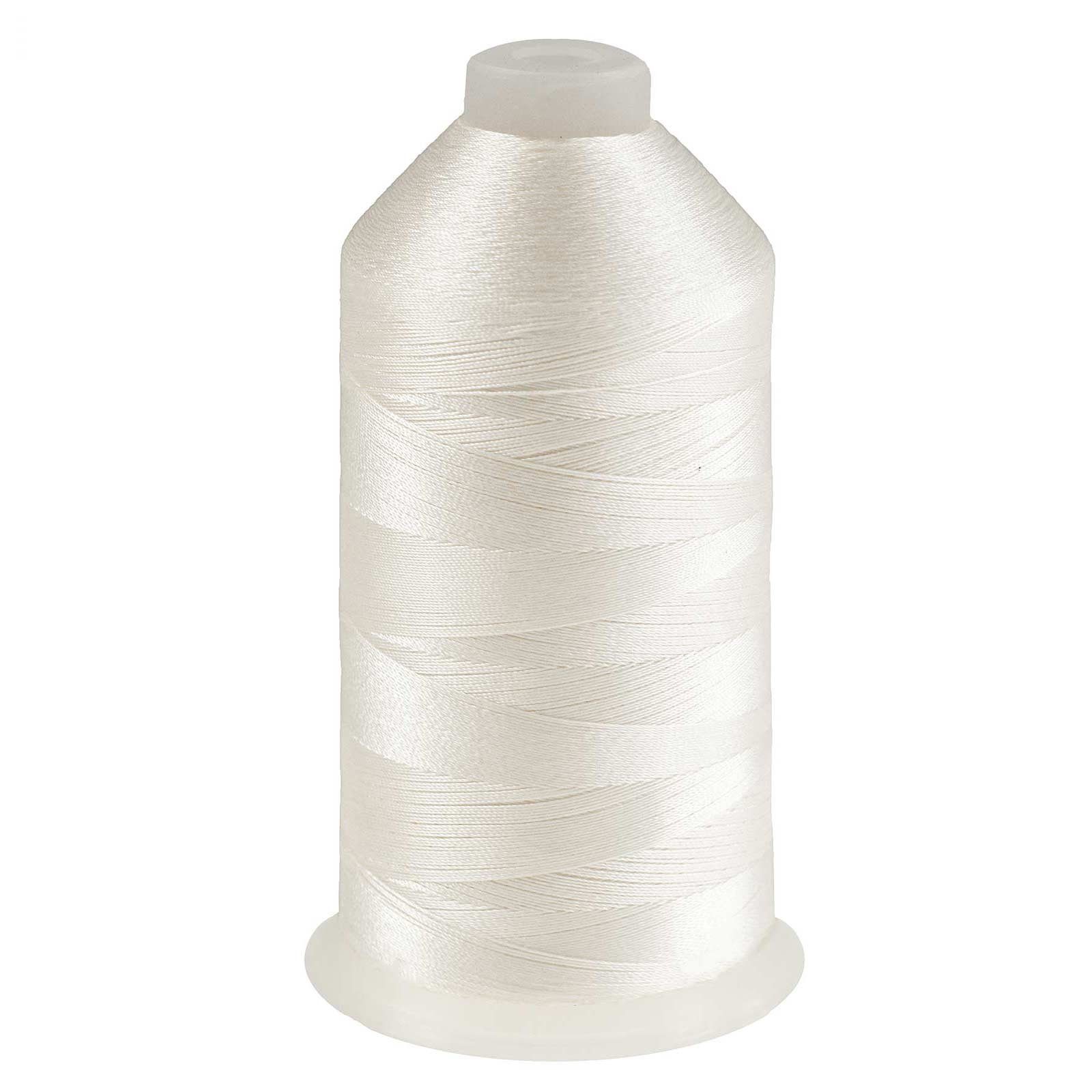 maDDma 3000m Nähgarn Polyester 210D/2 Sattlergarn Jeansgarn Nähgarn, 3000 m, A501weiß