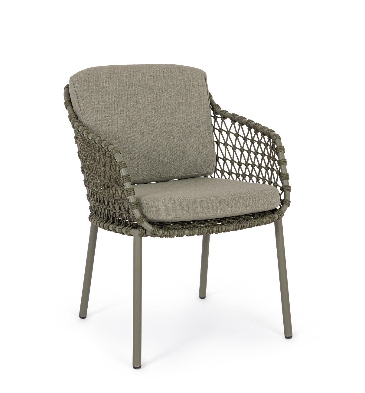 Bizzotto Gartenstuhl Ivissa aus Metall, Grün