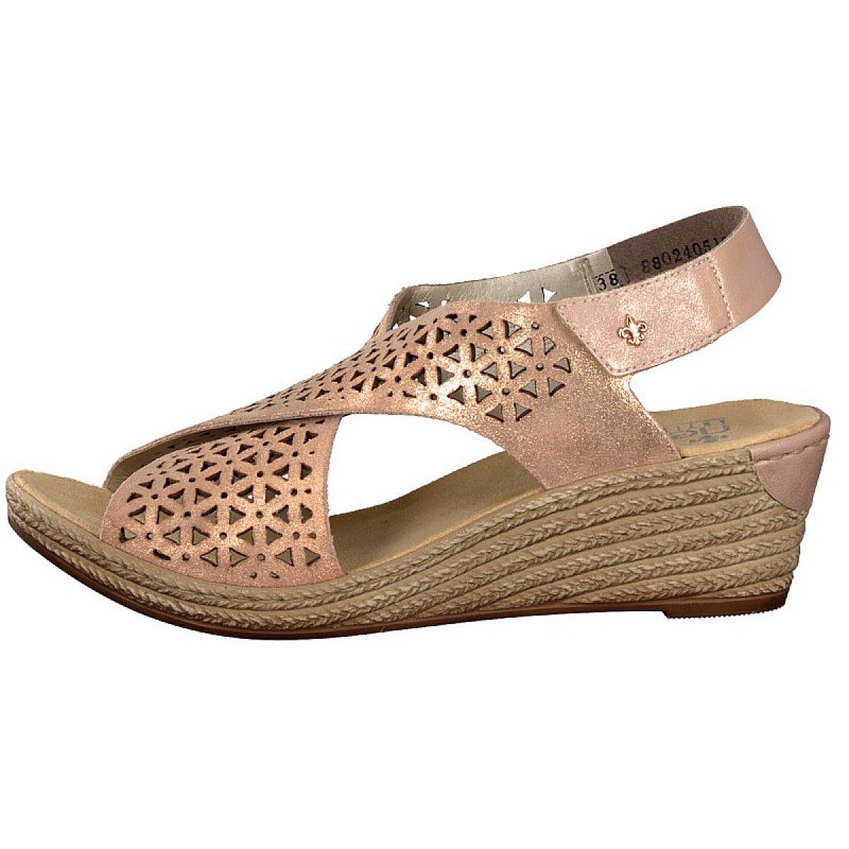 Rieker Rieker rosa Sandalette Damen Sandale