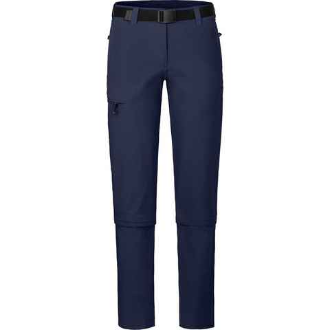 Bergson Zip-off-Hose YORK Zipp-Off Damen Wanderhose, vielseitig, pflegeleicht, Langgrößen, peacoat blau
