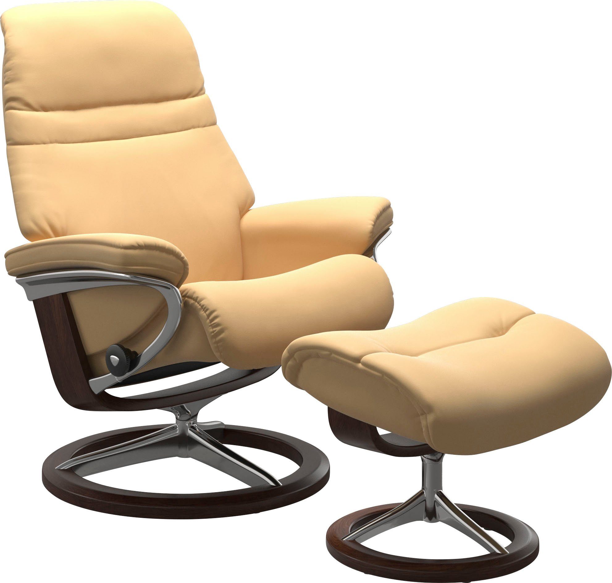 Stressless® Relaxsessel Sunrise (Set, Relaxsessel mit Hocker), mit  Signature Base, Größe S, Gestell Braun