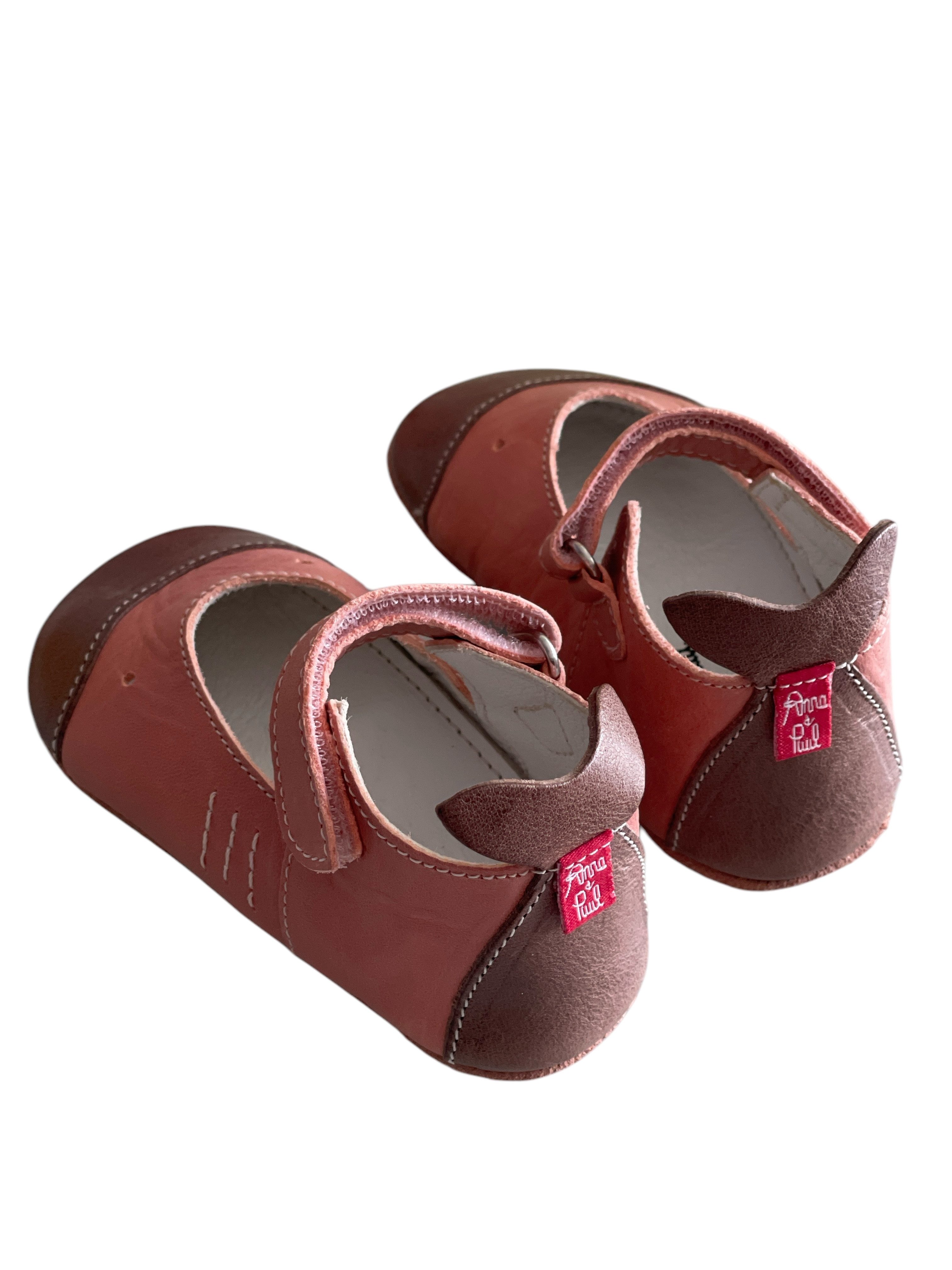 Anna und Paul Sharky Krabbelschuh (2-tlg) Krabbelschuhe – Altrosa – Rutschfest & Bequem für Babys