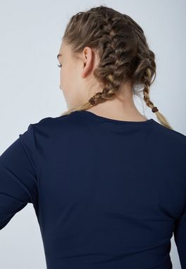 SPORTKIND Funktionsshirt Tennis Longsleeve Shirt Mädchen & Damen navy blau
