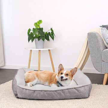 Intirilife Tierbett, Weiches Hundebett Katzenbett Kissen komfortables Hundesofa Katzensofa