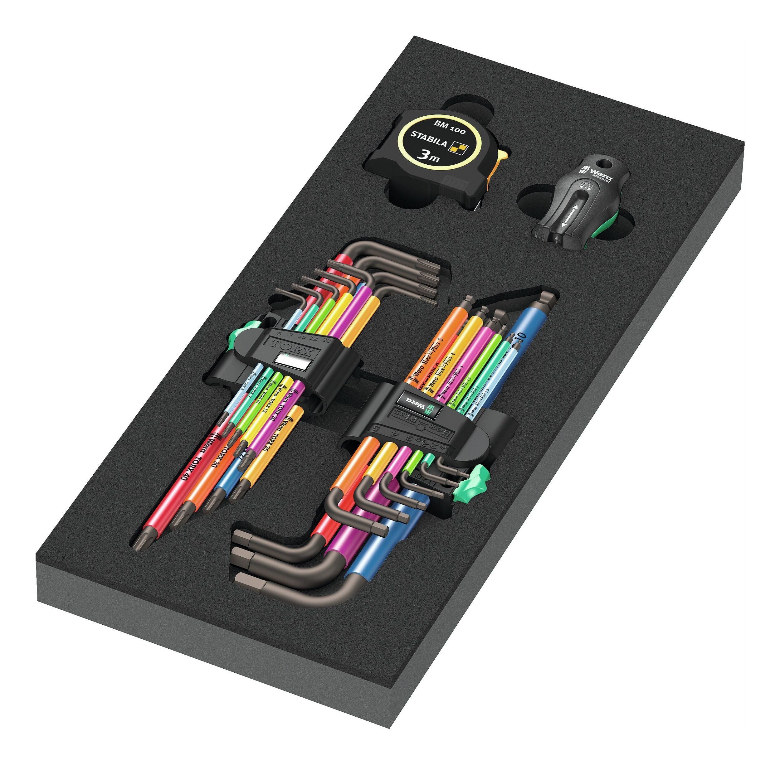 Wera Werkzeugwagen, (20-tlg), Werkzeugmodul 1/3 Winkelschlüssel Set 1