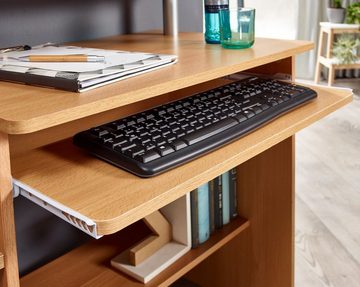 möbelando Schreibtisch Computertisch WL1.163 Buche 94x90,5x48,5 cm Laptop Tisch Modern mit, 94 x 90 x 48 cm (B/H/L)