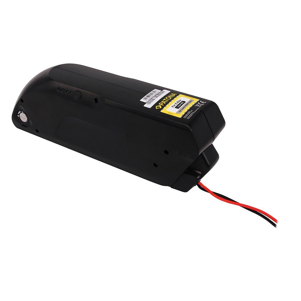 Patona E-Bike Akku Down Tube Fahrradakku inkl. Ladegerät E-Bike Akku E-Bike Akku 14500 mAh (36 V, 1 St), Netzteil Halterung Schloss
