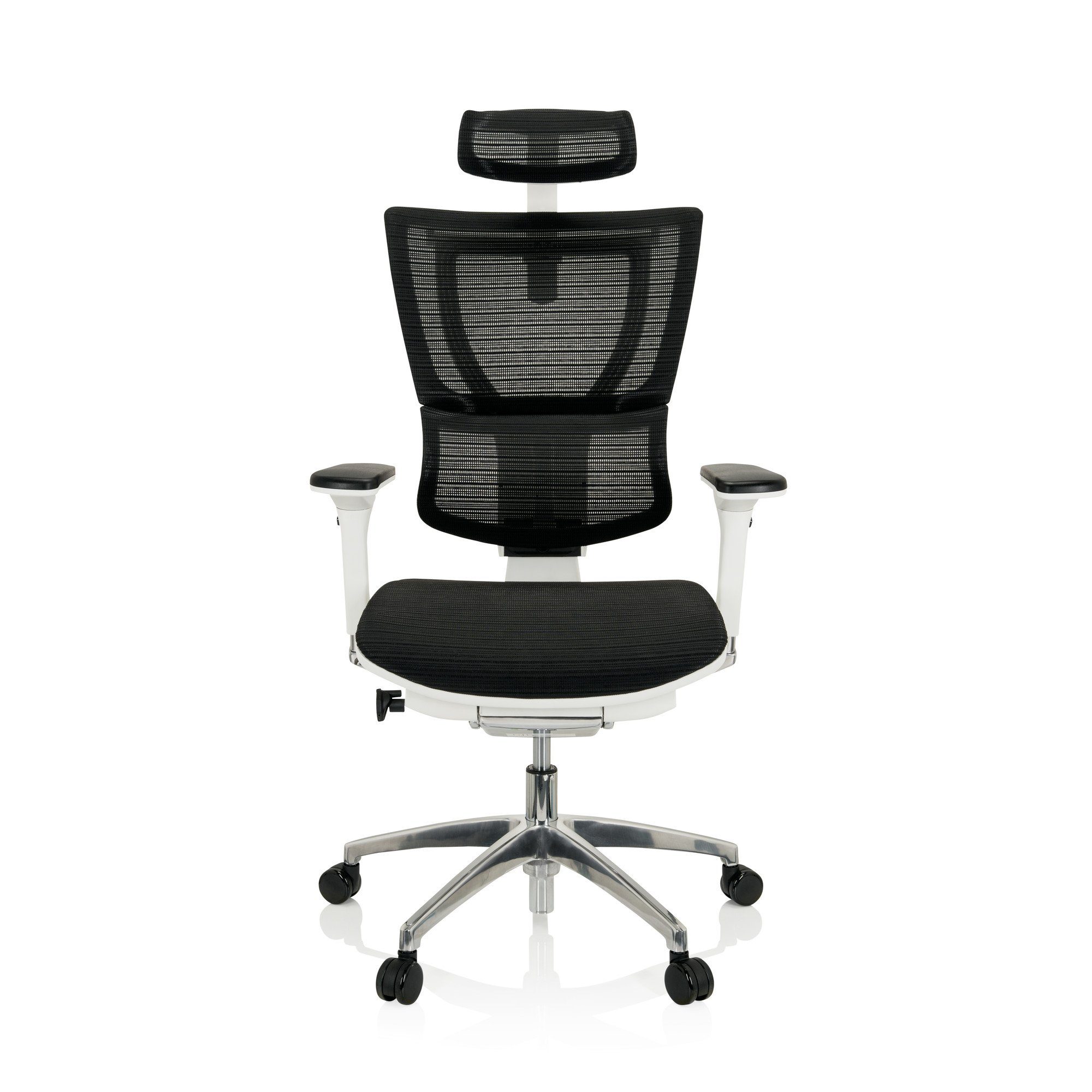 SLIM Luxus Netzstoff ergonomisch Drehstuhl Chefsessel hjh Bürostuhl St), (1 OFFICE ERGOHUMAN Schwarz