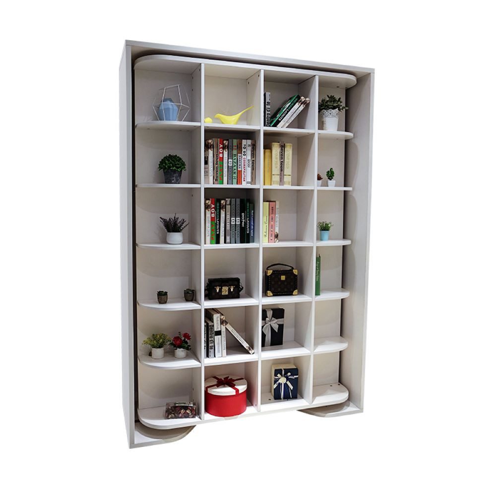 JVmoebel Schrankbett Bücherregal mit Gästebettfunktion in Holzoptik (Schrankbett) Made in Europa