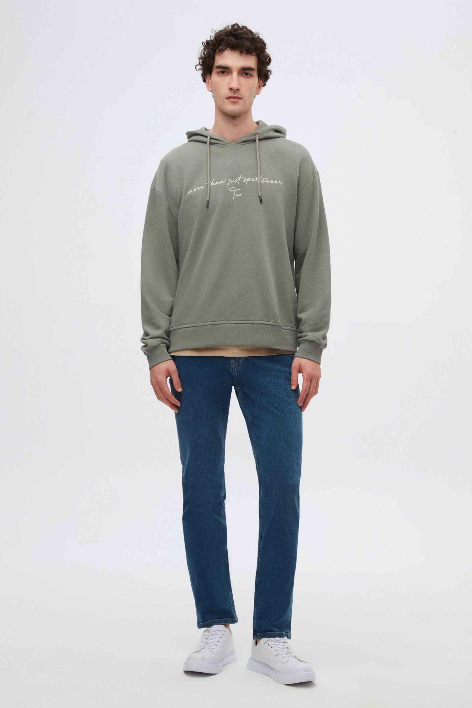 D'S DAMAT Kapuzensweatshirt Twn – Besticktes Sweatshirt mit lockerer Passform