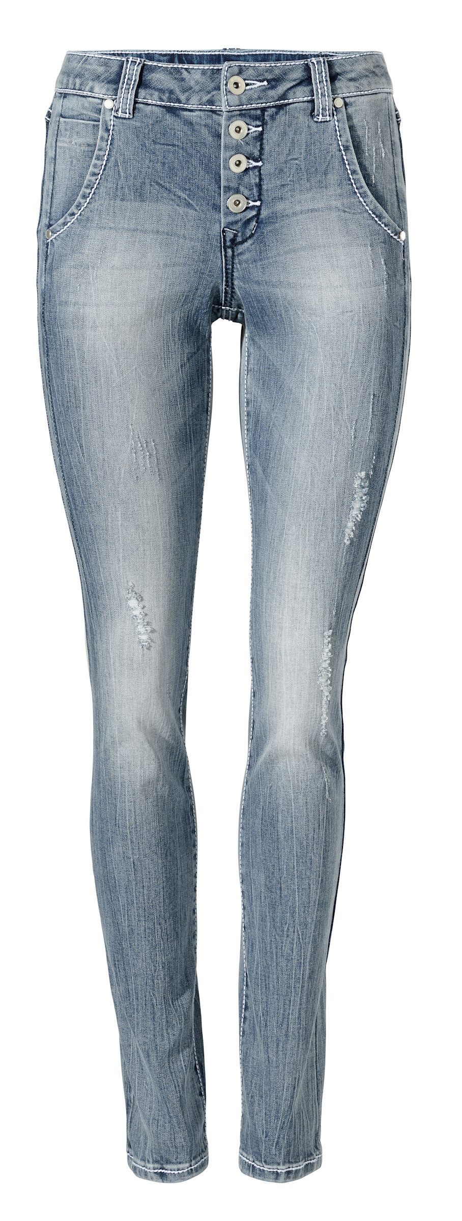 heine Bequeme Jeans Boyfriend Jeans leicht vertieft
