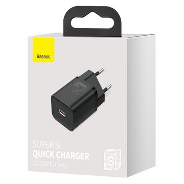 Baseus Super Si 1C Schnellladegerät USB Typ C 25W Power Quick Charge Schnelllade-Gerät
