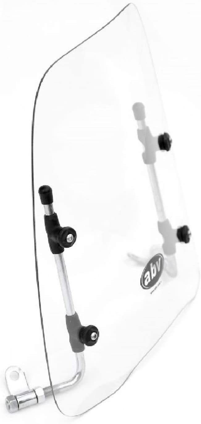 Motorrad Windschutzscheibe Transparent - Verstellbarer Windschutz 39x22 Cm
