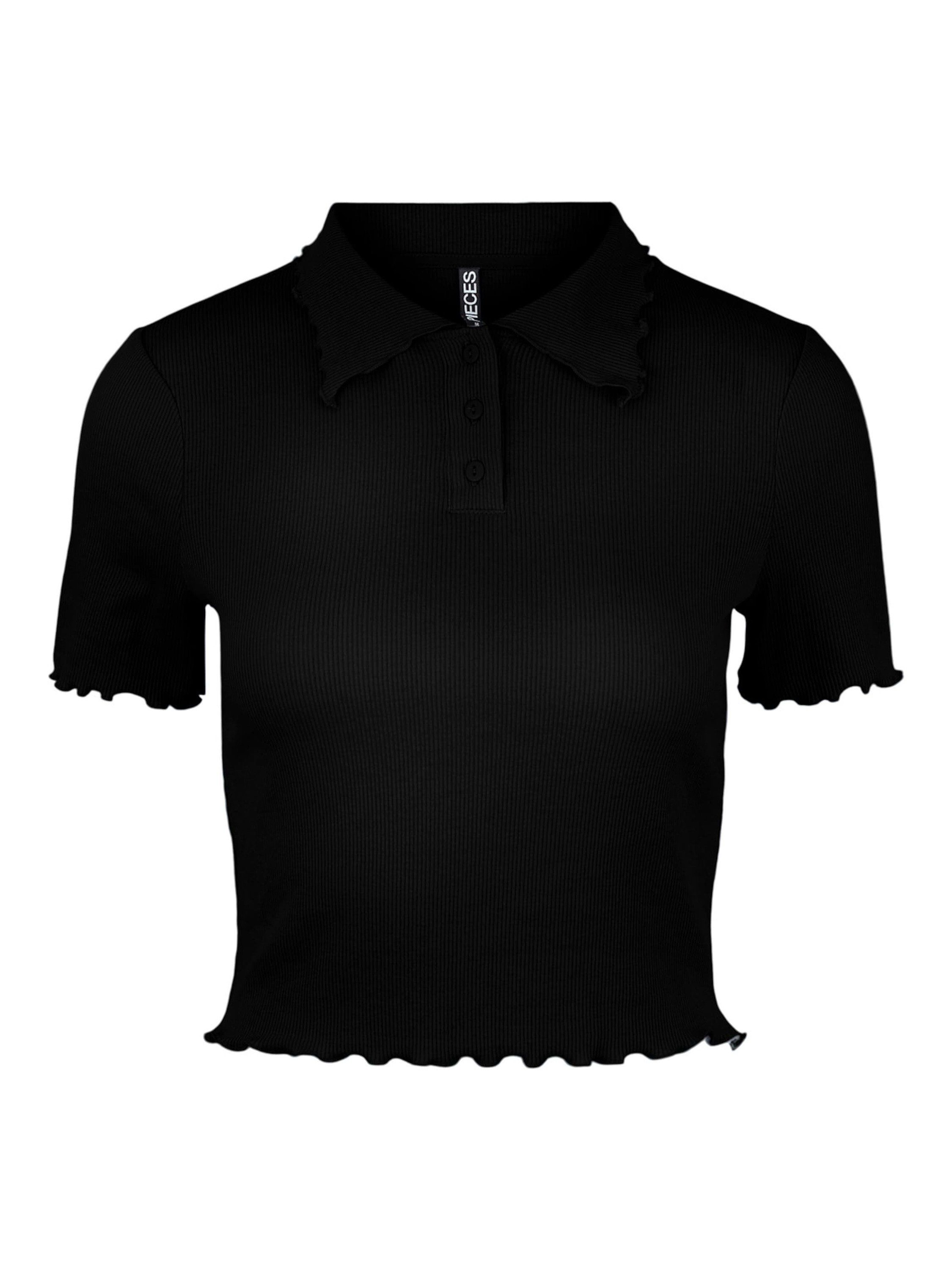 black (1-tlg) Details pieces T-Shirt Plain/ohne Detail, Weiteres Taya