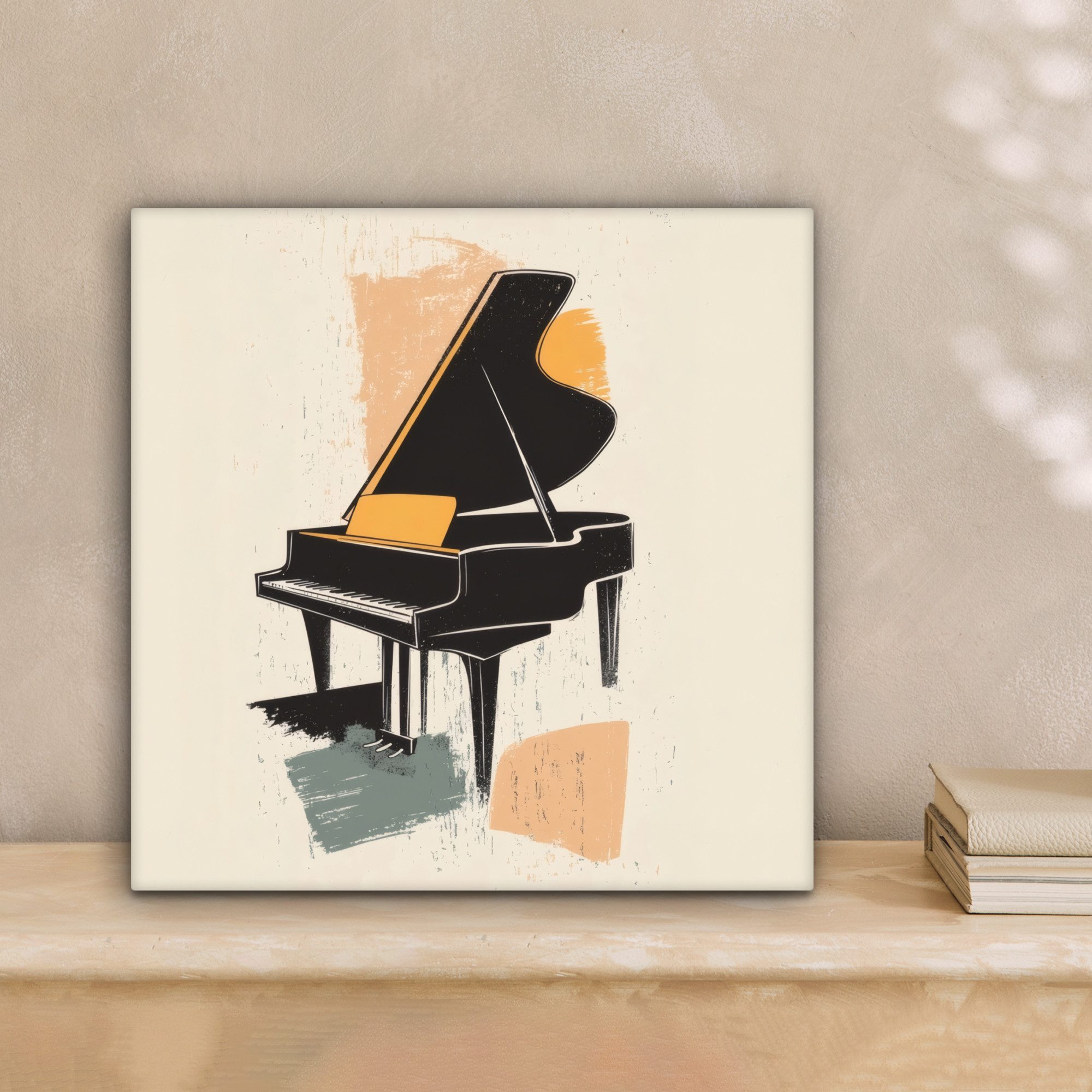 OneMillionCanvasses® Leinwandbild Flügel - Schwarz - Abstrakt - Illustratio günstig online kaufen