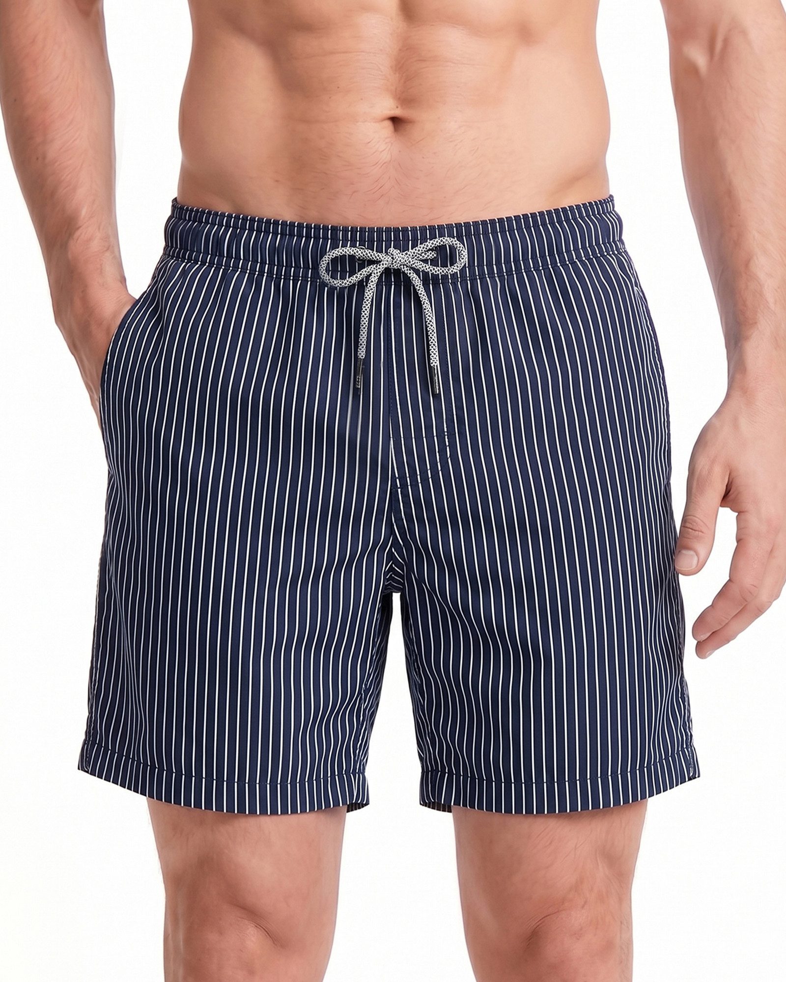 MaaMgic Shorts Herren mit Mesh-Futter kurze Hose schnelltrocknend Badehose lang (1-tlg)
