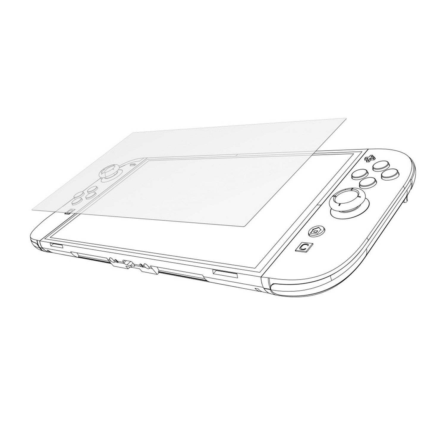uRage Displayschutzglas Schutzglas für Nintendo Switch 2, 2 Stück, 3 Stück