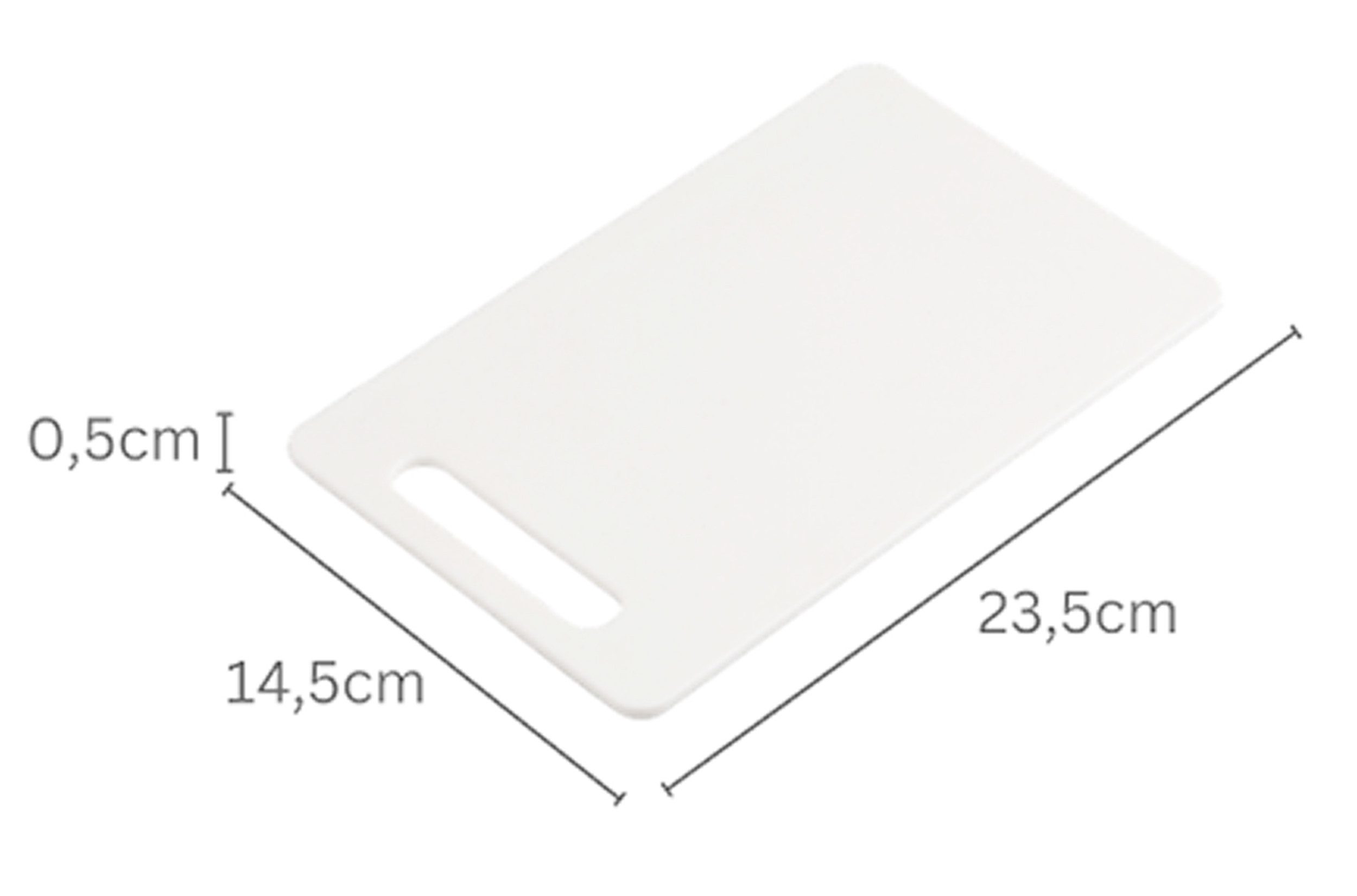 KESPER® Frühstücksbrett FRÜHSTÜCKBRETTCHEN 23,5x14,5cm aus Kunststoff Frühstückbrett (Weiß-04), Schneidbrett Schneidebrett spülmaschinenfest Schneidebrett
