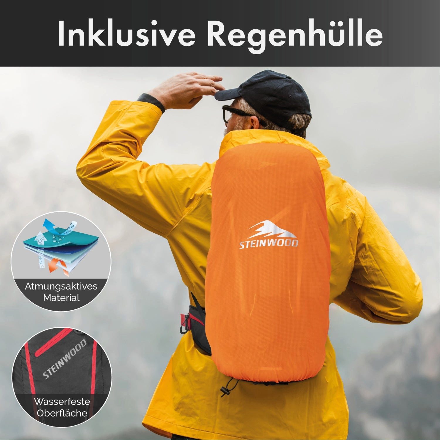 Steinwood Wanderrucksack Herren & Damen 35L - Outdoor-Rucksack, Reiserucksack, Tagesrucksack w…