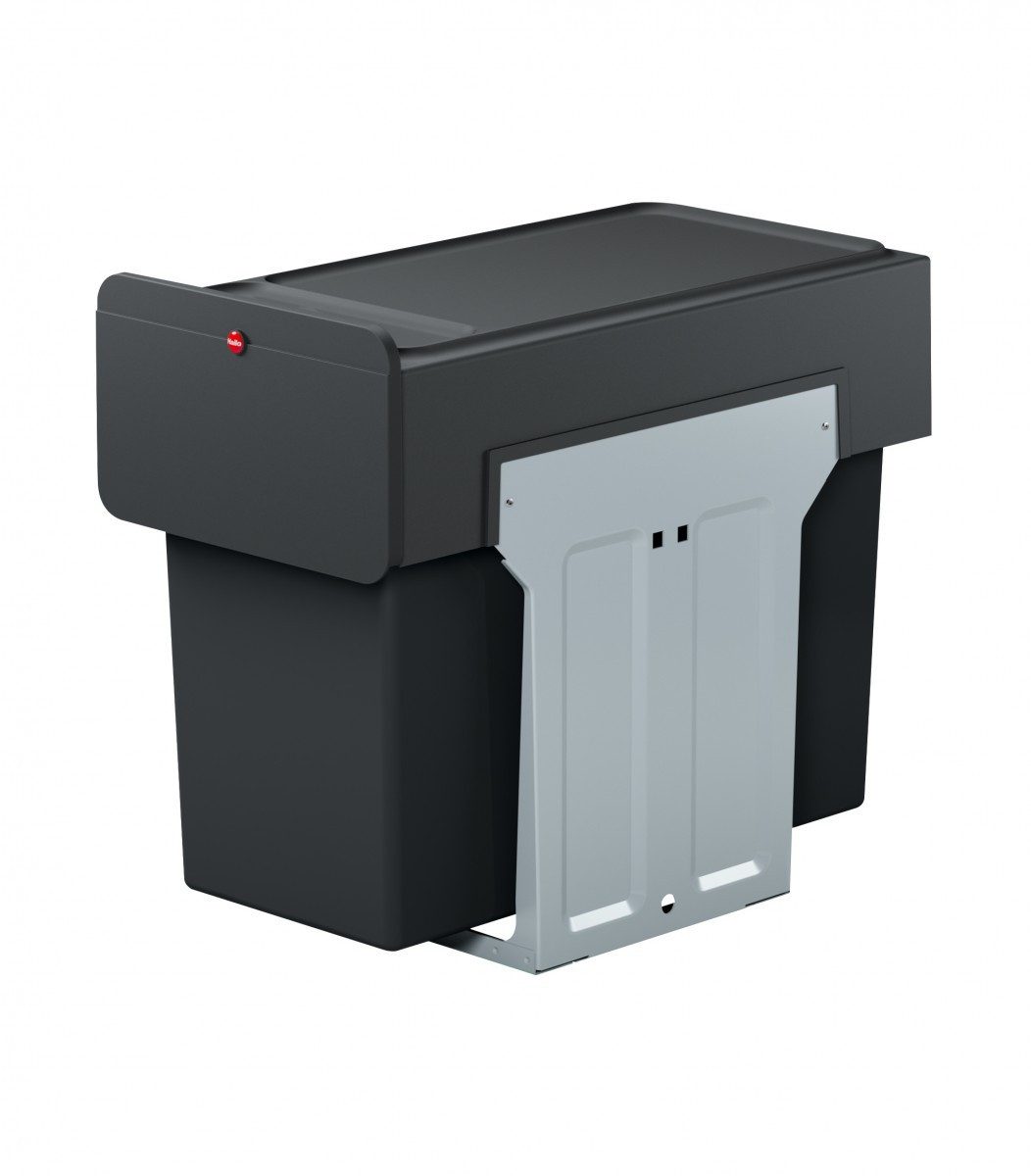 Hailo Einbaumülleimer Hailo Abfallsammler 0310-100 EcoLine Design L 2x 15 Liter, Vollauszug mittels kugelgeführten Teleskopschienen