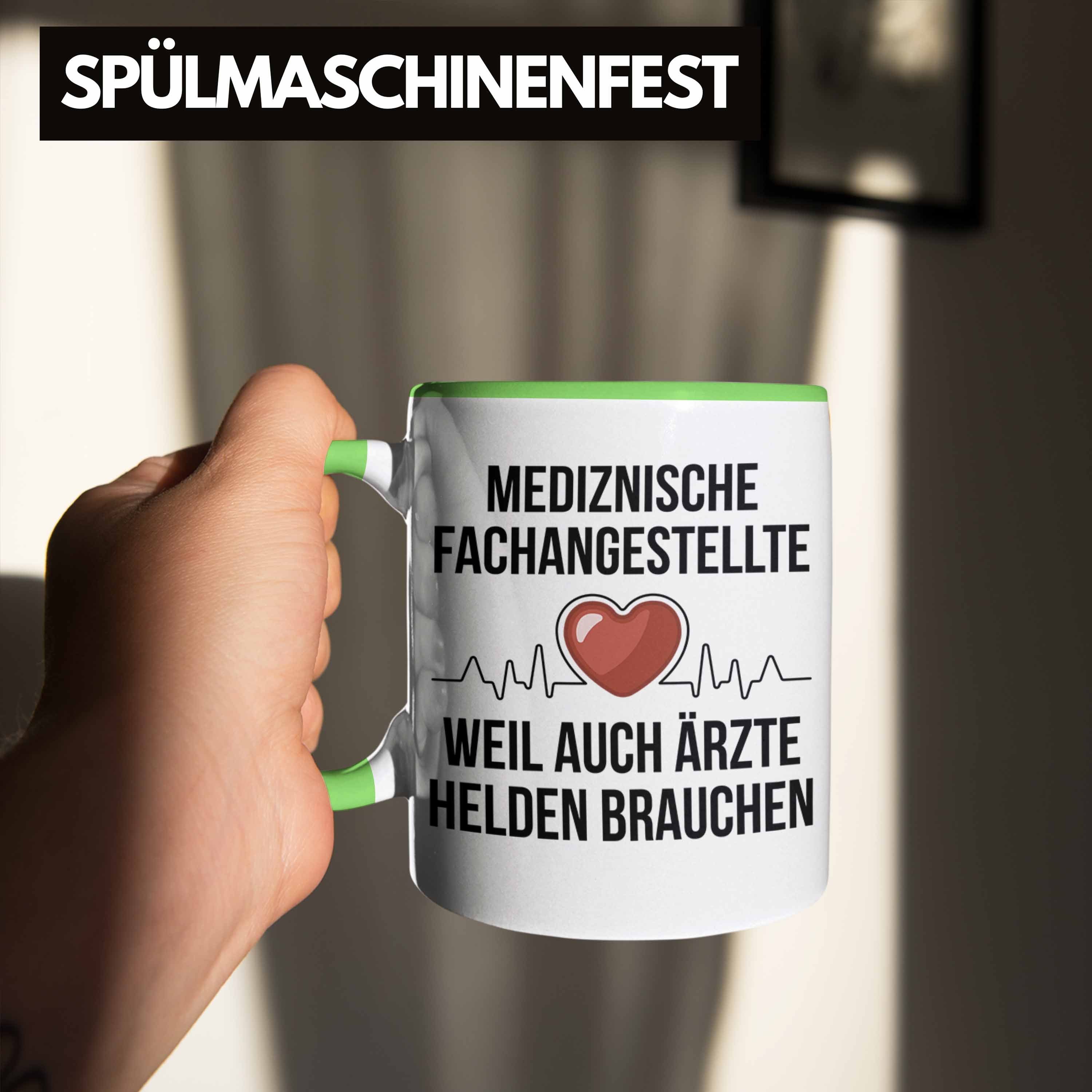 Tasse Brauchen Helden Medizinische Geschenk Ärzte Auch Fachangestellte - Weil Herzschlag Arzthelfer Tasse Trendation Trendation Grün