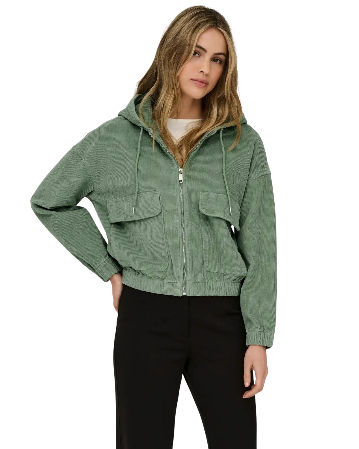 ONLY Cordjacke Damen-Cordjacke mit Kapuze