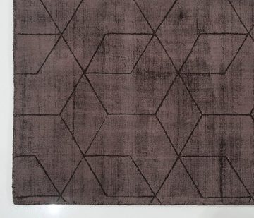 Teppich Manju, my home, rechteckig, Höhe: 10 mm, elegant glänzender Kurzflorteppich in Seiden-Optik