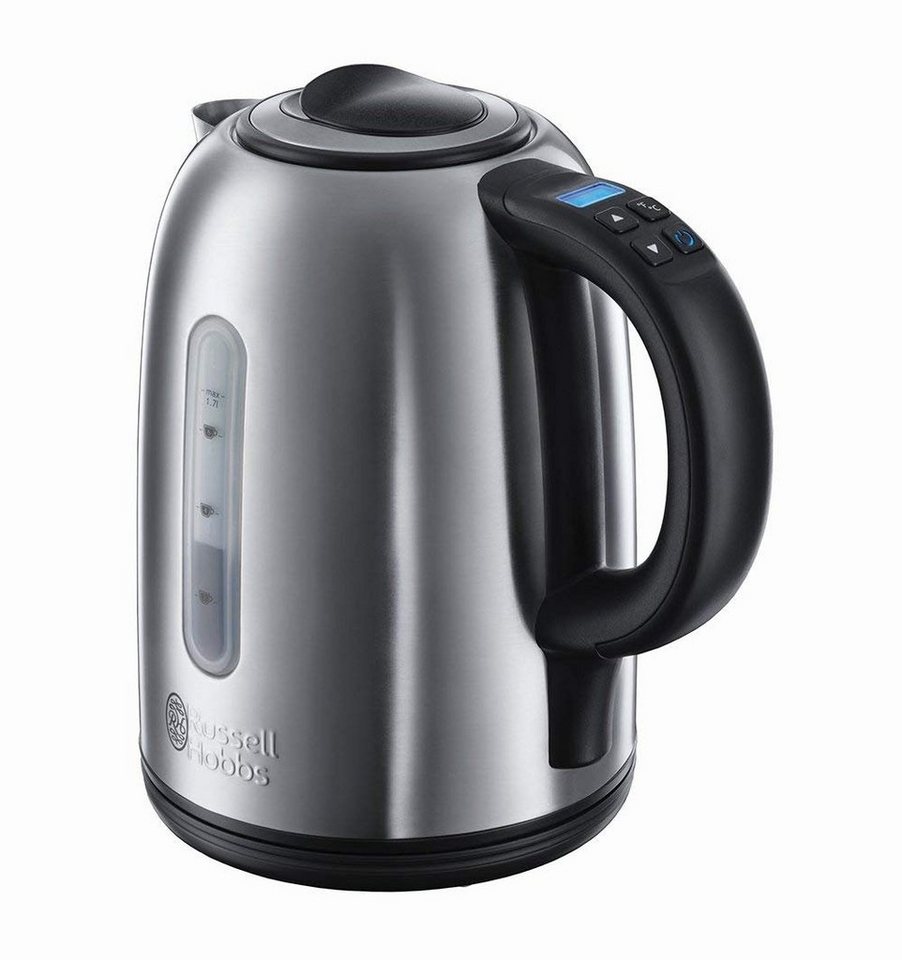 RUSSELL HOBBS Wasserkocher Buckingham 21040-70 Temperaturwahl 2400W, 1.7 l, 2400  W, Edelstahl, Perfect-Pour-Ausgusstülle – Ermöglicht ein tropfenfreies  Ausgießen