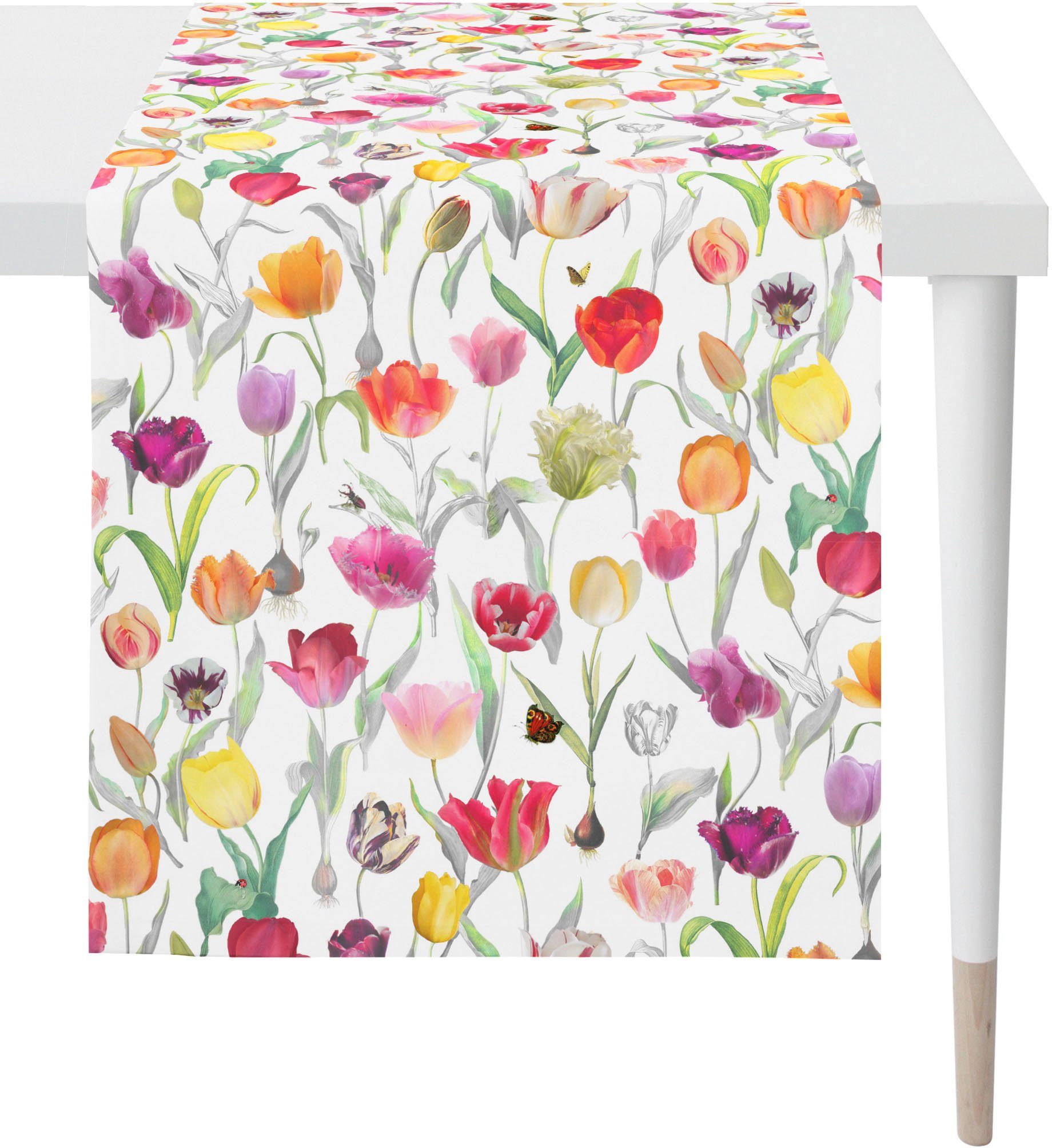 (1-tlg), SPRINGTIME, APELT Digitaldruck Frühling mit Tulpen-Motiv, 6818 Tischläufer Frühjahrsdeko,