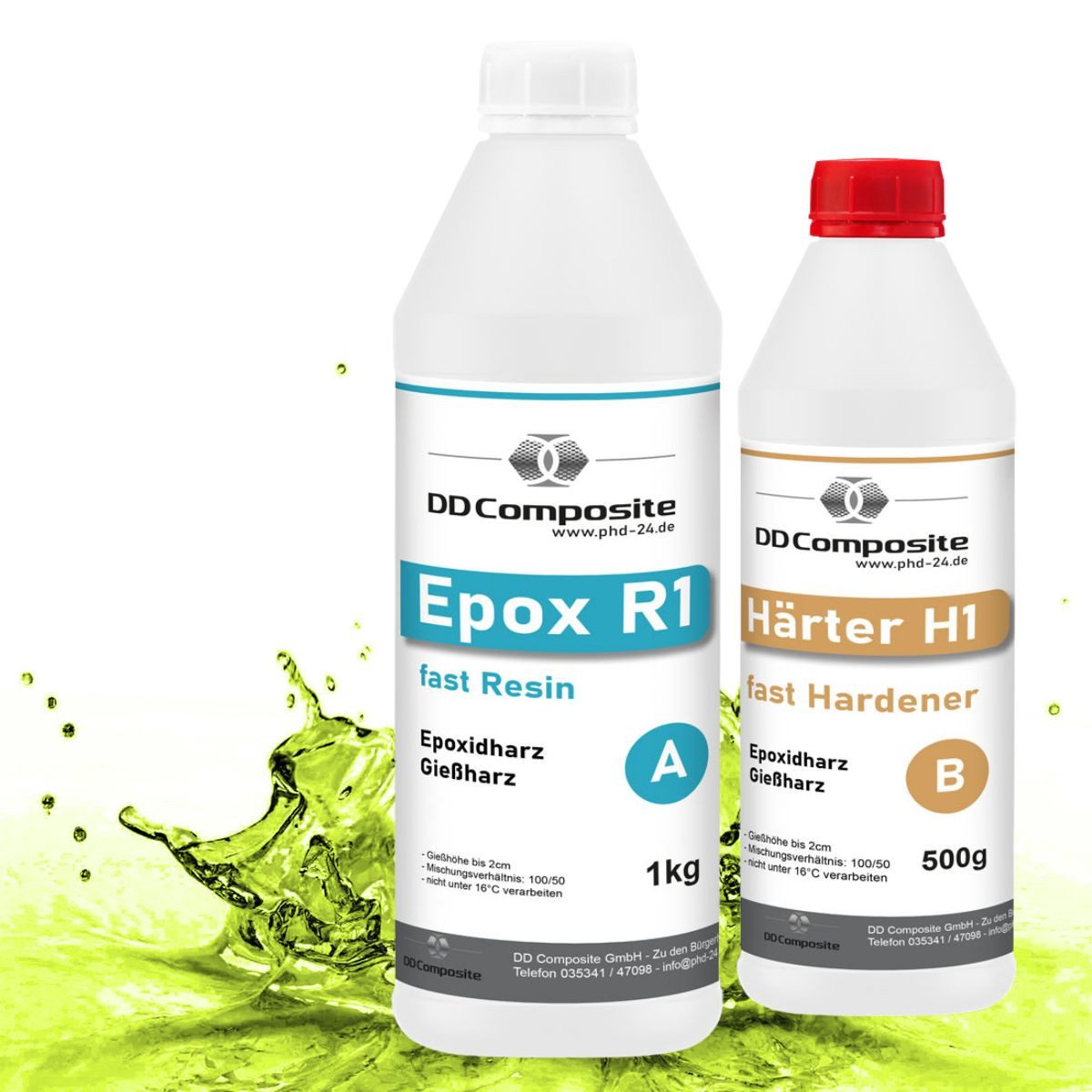 DD Composite Epoxidharz 1.5kg Epox R1 H1, GREEN PERIDOT