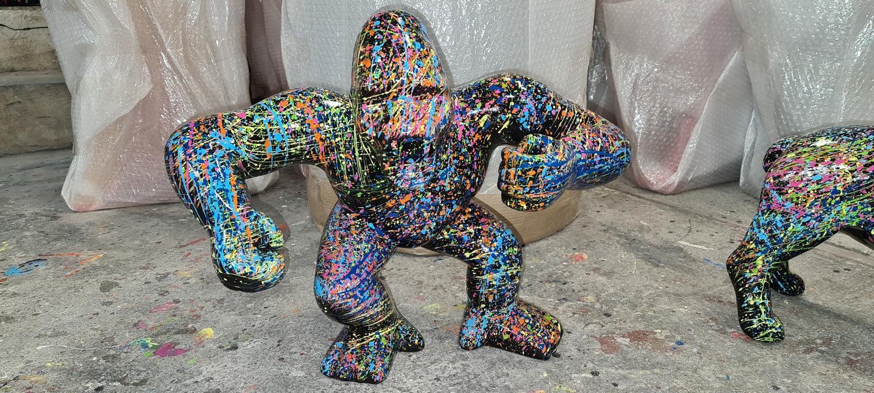 JVmoebel Gartenfigur, Moderne Figur Statue Abstrakt Gorilla Kunststoff Dekoration Deko