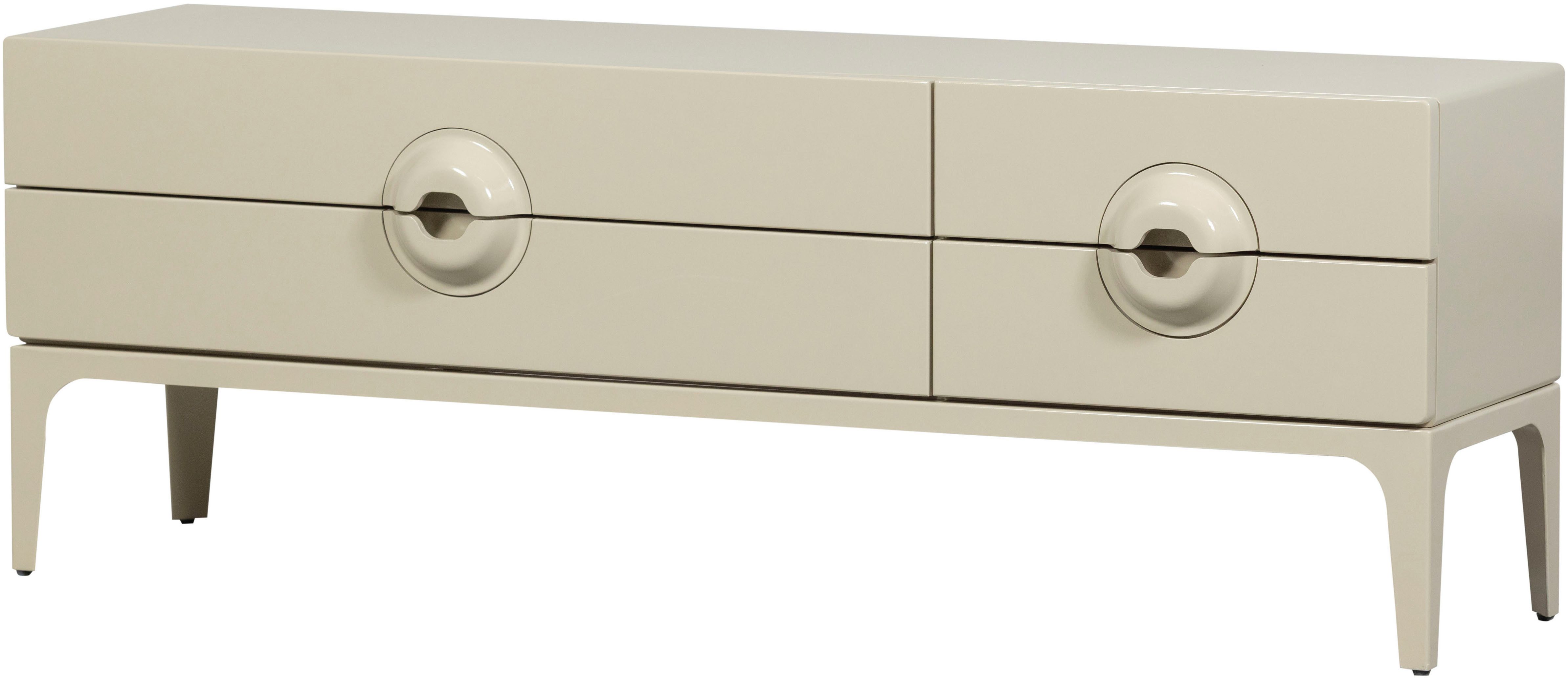 WOOOD Lowboard Merge mit Eukalyptusholz und 4 Schubladen, Eukalyptusholz, Tragkraft 120 kg, Metallbeine