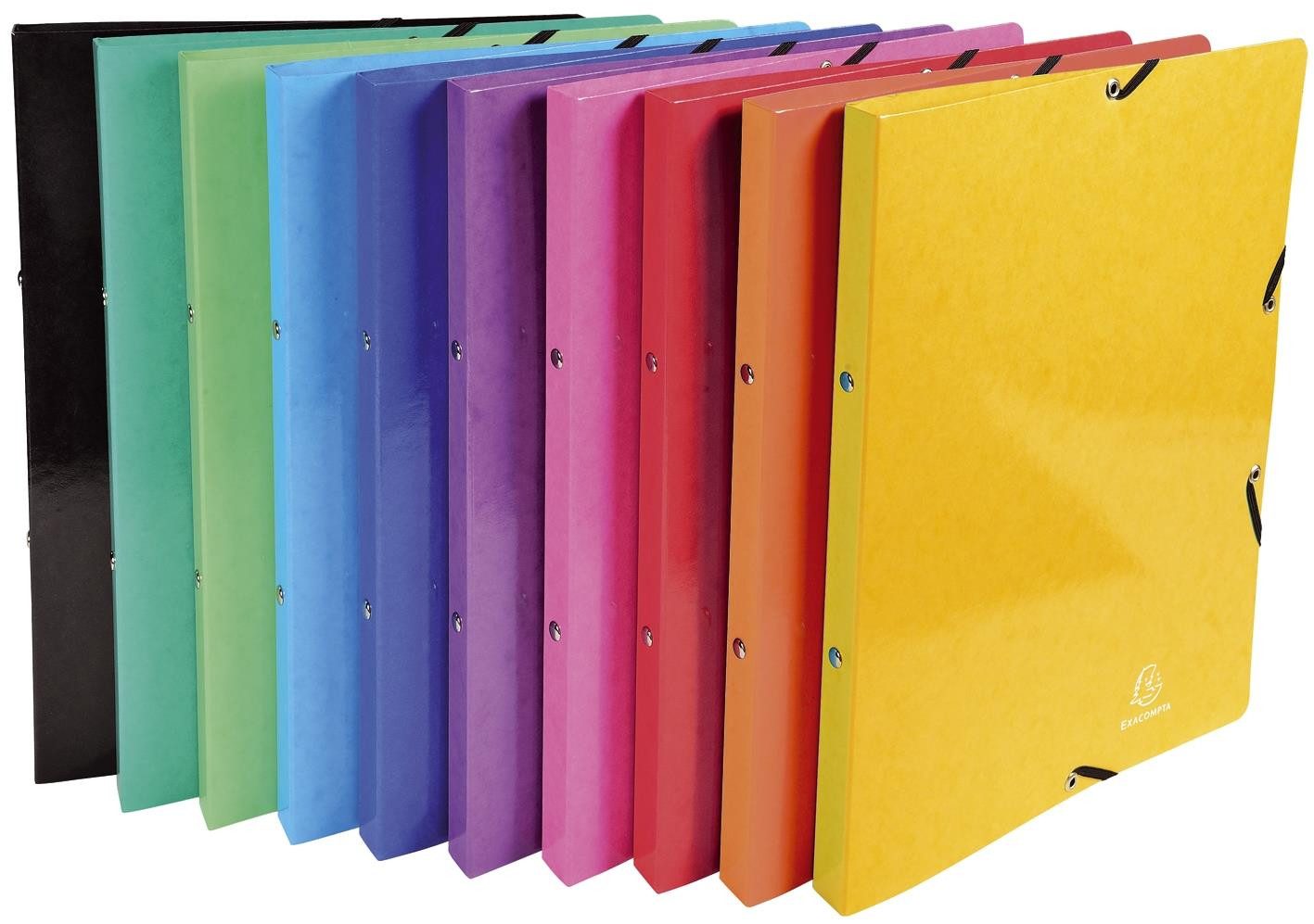 EXACOMPTA Ringbuchmappe Ringmappe Iderama - A4/2R/15mm, mit Gummizug, sortiert