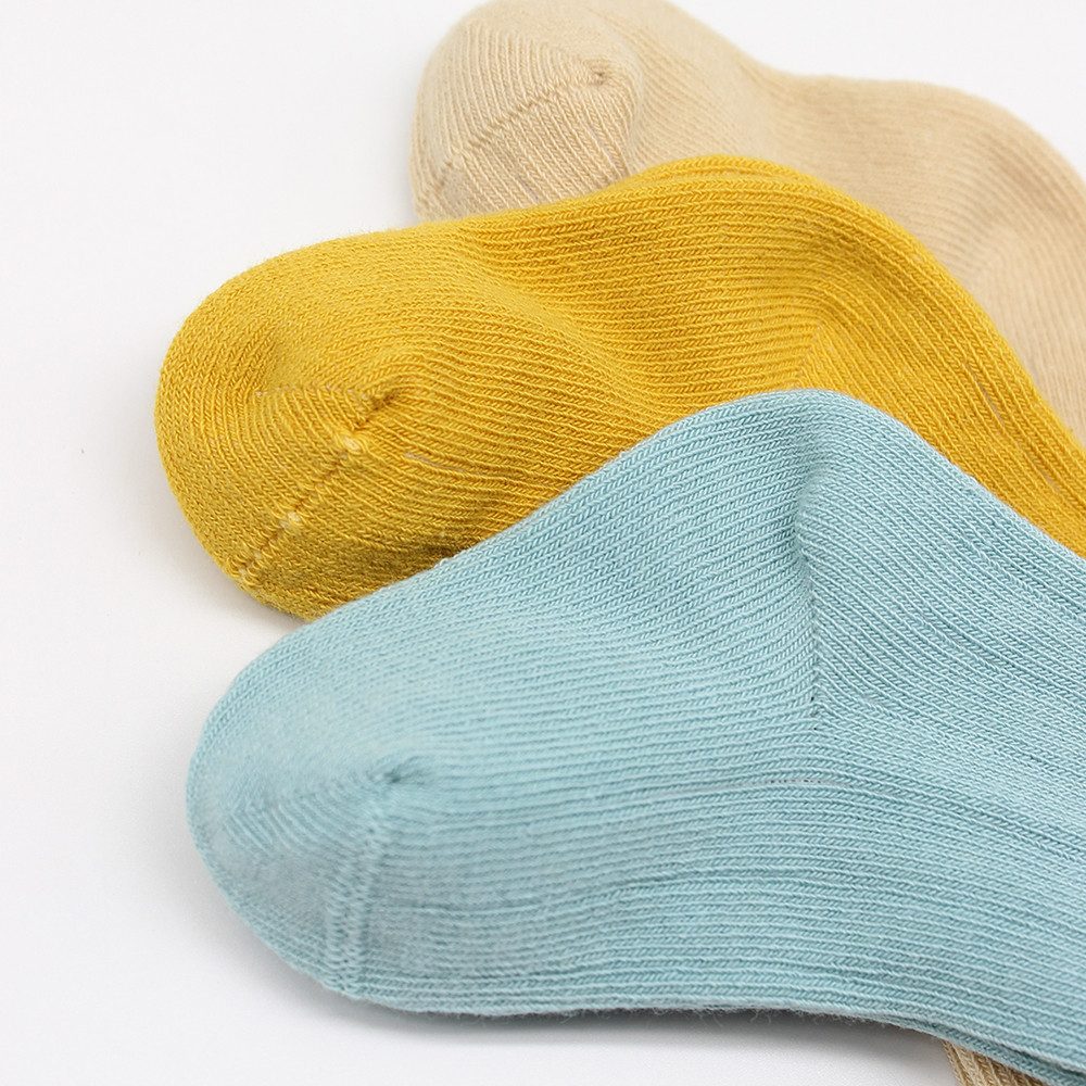 bistyle Kniestrümpfe für Babys Neugeborene Jungen Mädchen (Set, 3-Paar, 3er-Pack) Bio-Baumwolle GOTS 0-6 Monate bis 2-3 Jahre, ohne drückende Naht