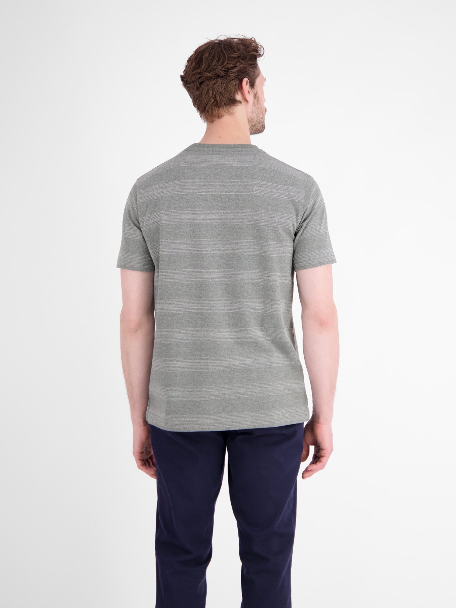 LERROS T-Shirt T-Shirt in Piquéqualität mit dezenten Querstreifen