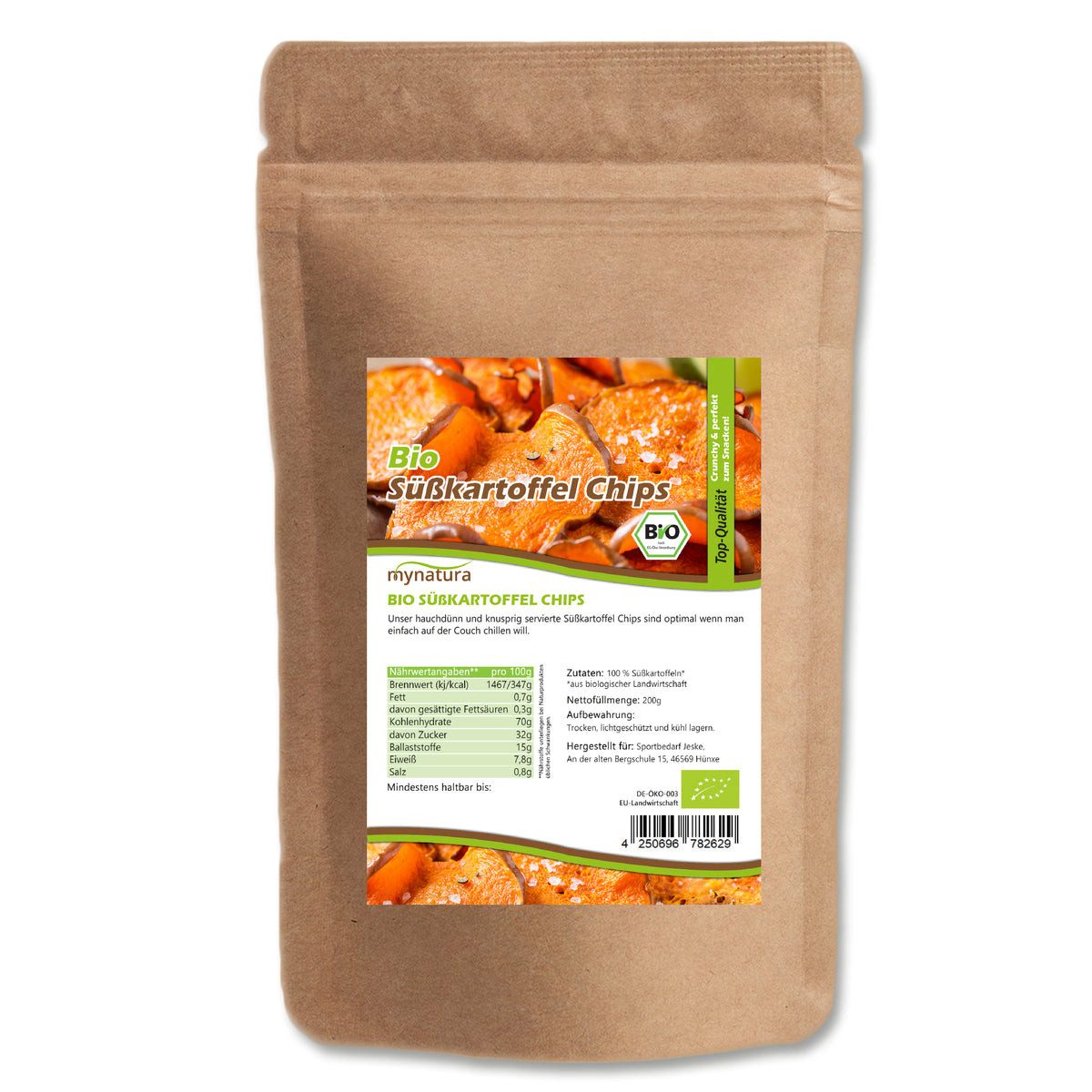 Mynatura Riegel Mynatura Bio Süßkartoffelchips — Empfehlung für Süßkartoffel-Kokos-Suppe
