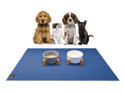 Sanozoo Napfunterlage SANOZOO® - Napfunterlage 30 x 40 cm Blau, 1-St., für Hunde & Katzen in Eckig, Rund, Halbrund oder Eckrund