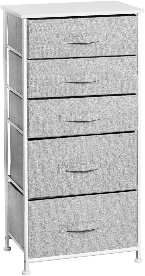 mDesign Aufbewahrungssystem mDesign Kommode Schubladenschrank Stoffkommode 5 Schubladen Kleiderk