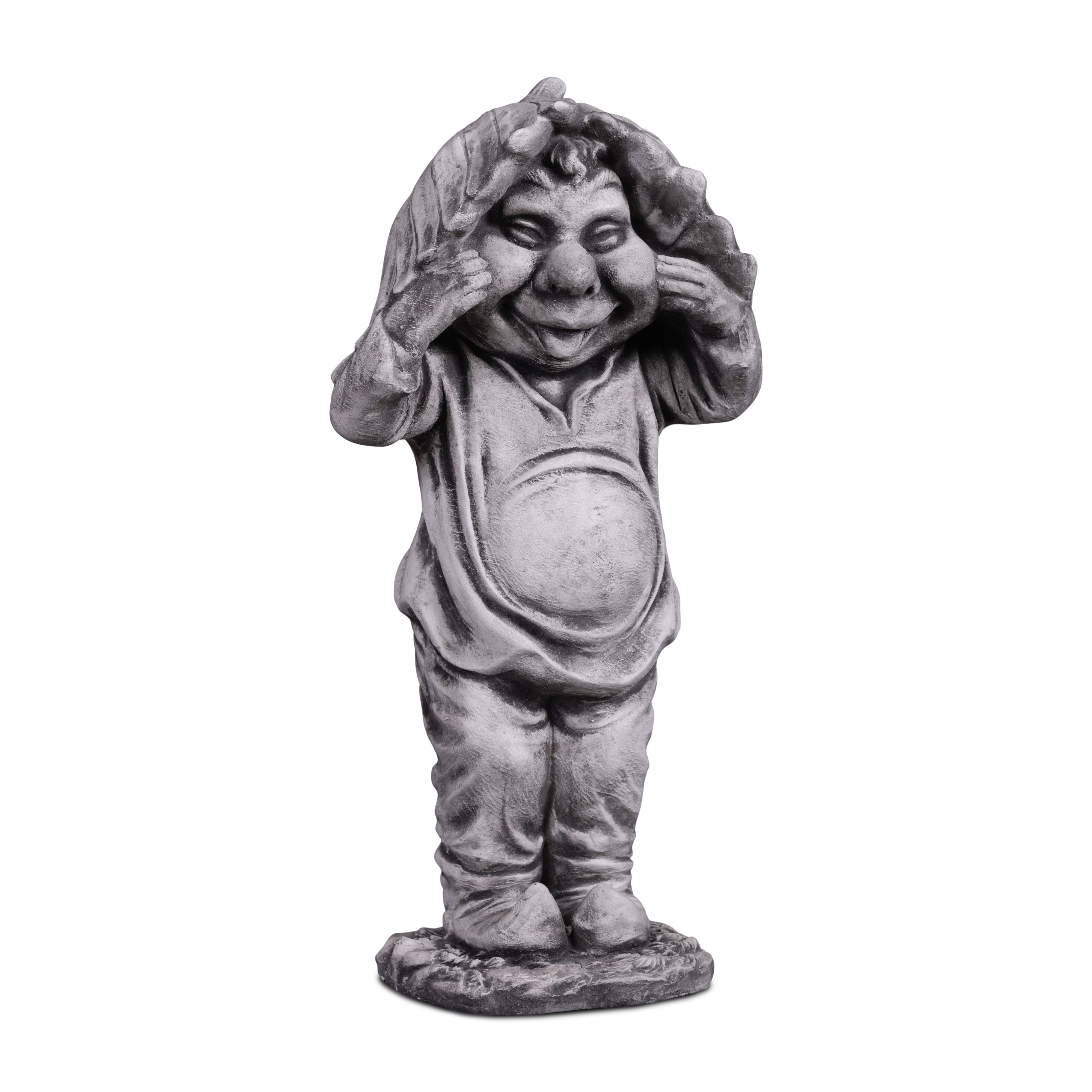 gartendekoparadies.de Gartenfigur Gnom Wichtel, Steinfigur, H. 47 cm, 12 kg, Frostsicher
