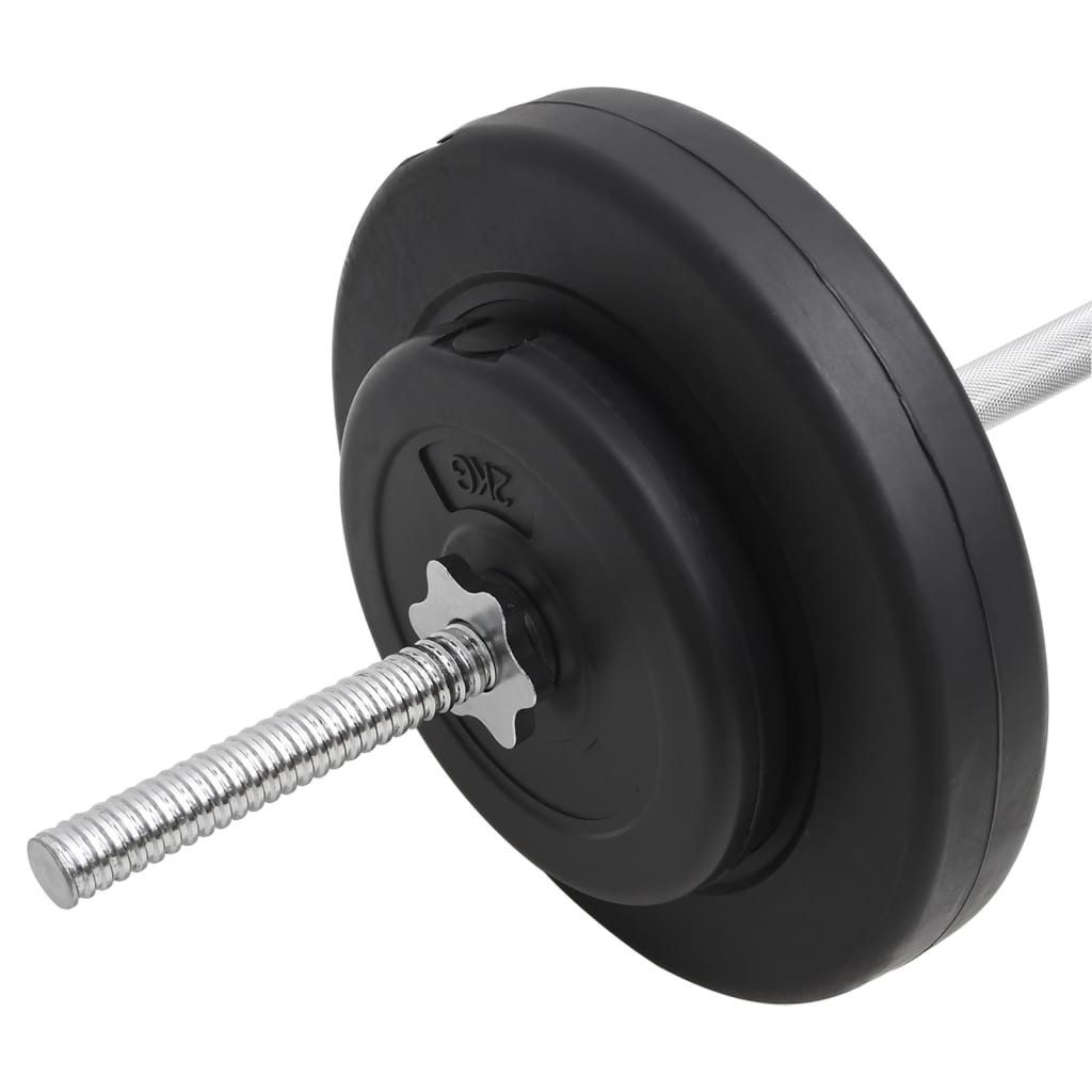 vidaXL Langhantel Langhantel mit Gewichten Set 30 kg