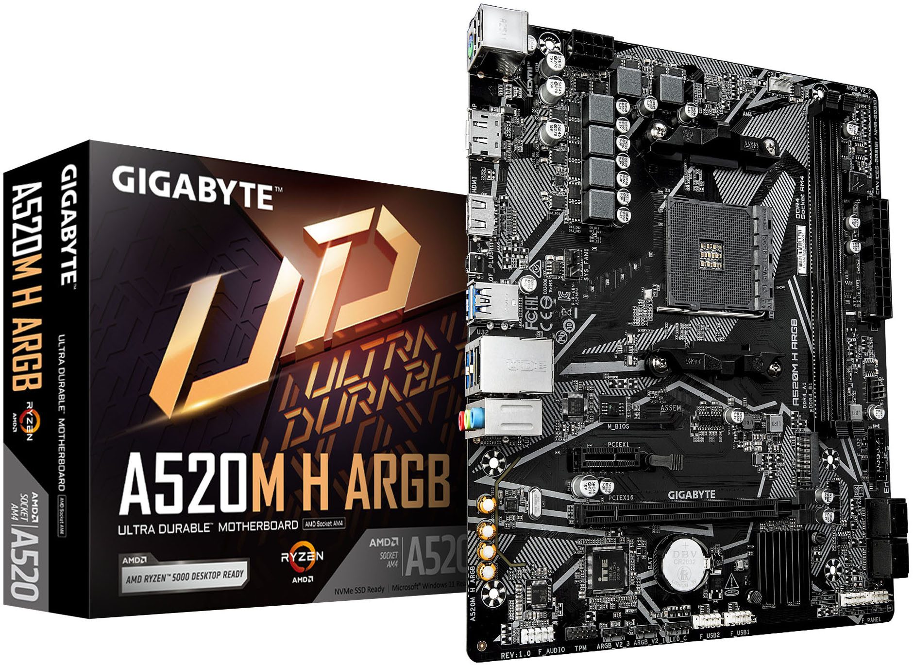 Gigabyte A520M H ARGB Mainboard RGB-LED-Lichtleiste