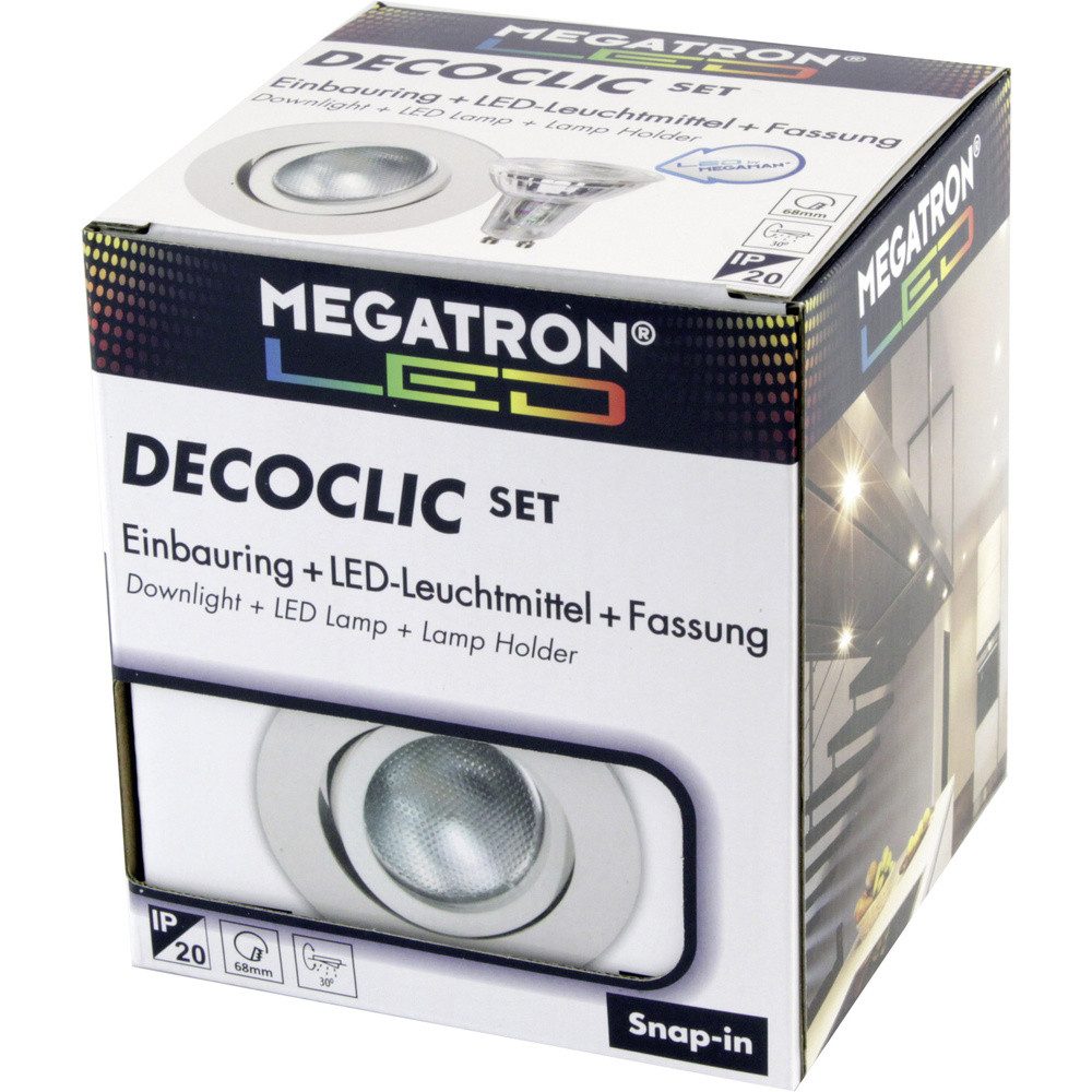 Megatron Einbauleuchte Megatron MT75400 Einbauleuchte LED GU10, GU5.3 4.5 W Weiß