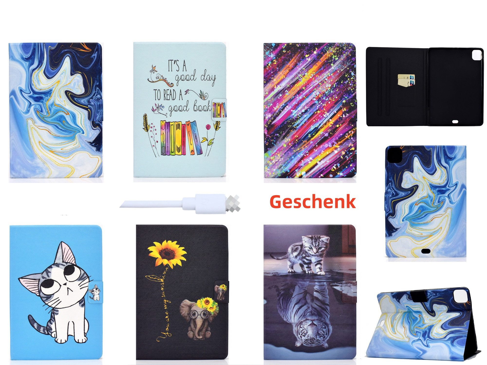 trends for living Tablet-Hülle Leder Smart Cover Etui Hülle Case Tasche Für Apple iPad Modelle