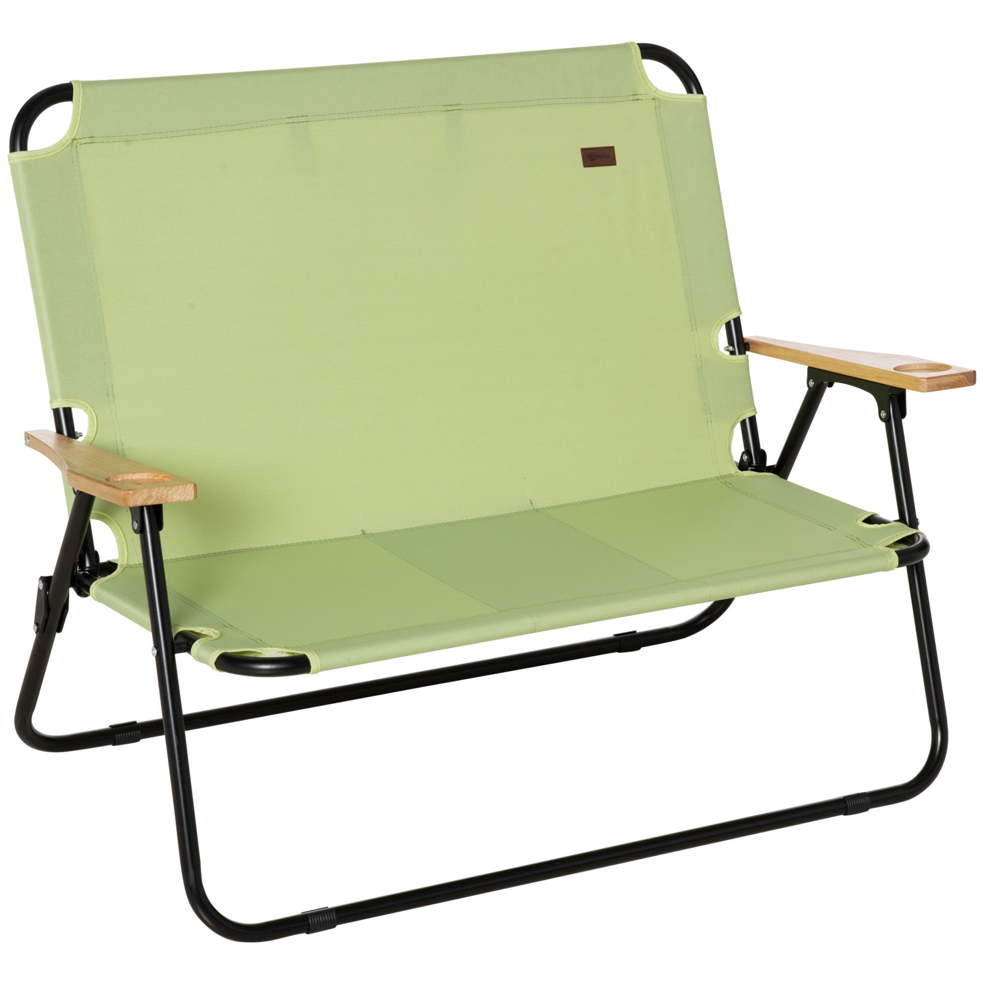 Outsunny Campingstuhl Gartenstuhl, 2-Sitzer Regiestuhl (Klappstuhl günstig online kaufen